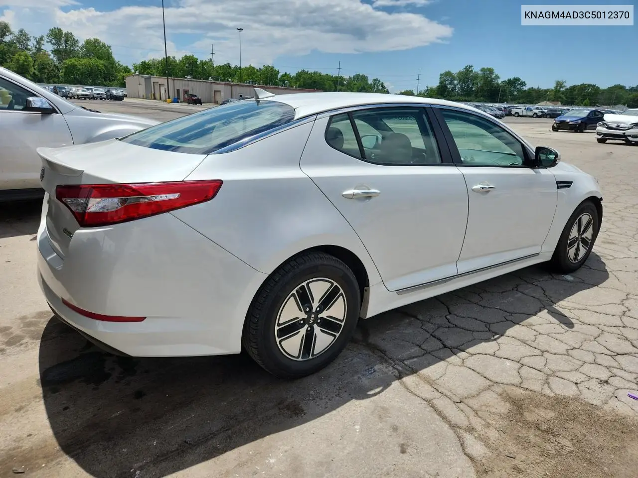 2012 Kia Optima Hybrid VIN: KNAGM4AD3C5012370 Lot: 62053035