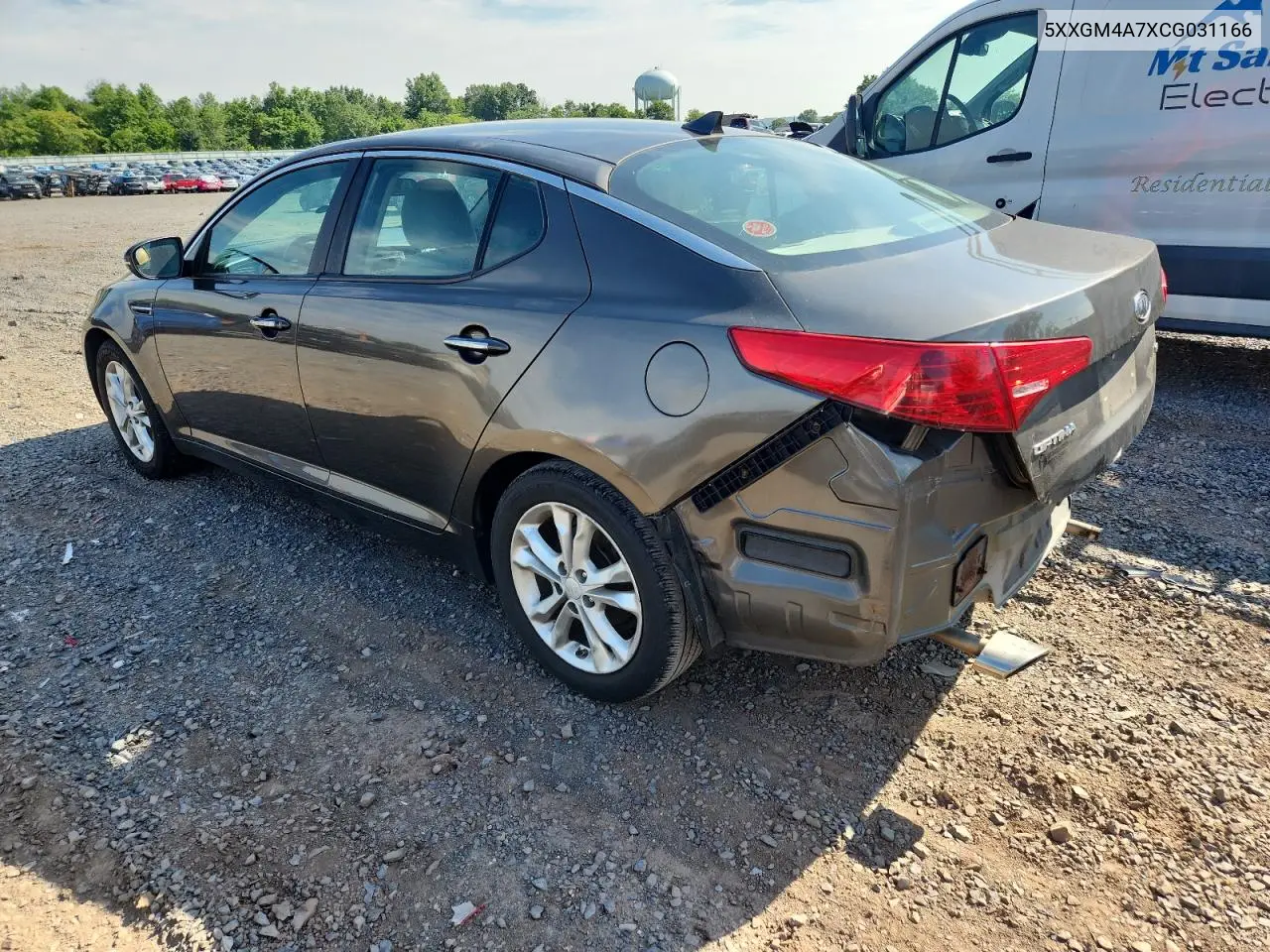2012 Kia Optima Lx VIN: 5XXGM4A7XCG031166 Lot: 62363275