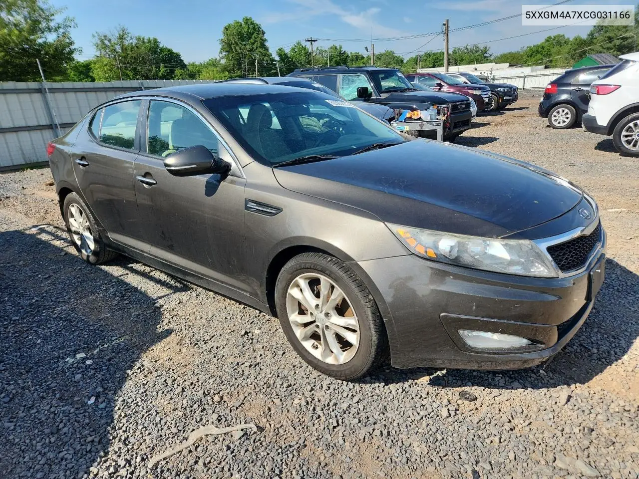 2012 Kia Optima Lx VIN: 5XXGM4A7XCG031166 Lot: 62363275