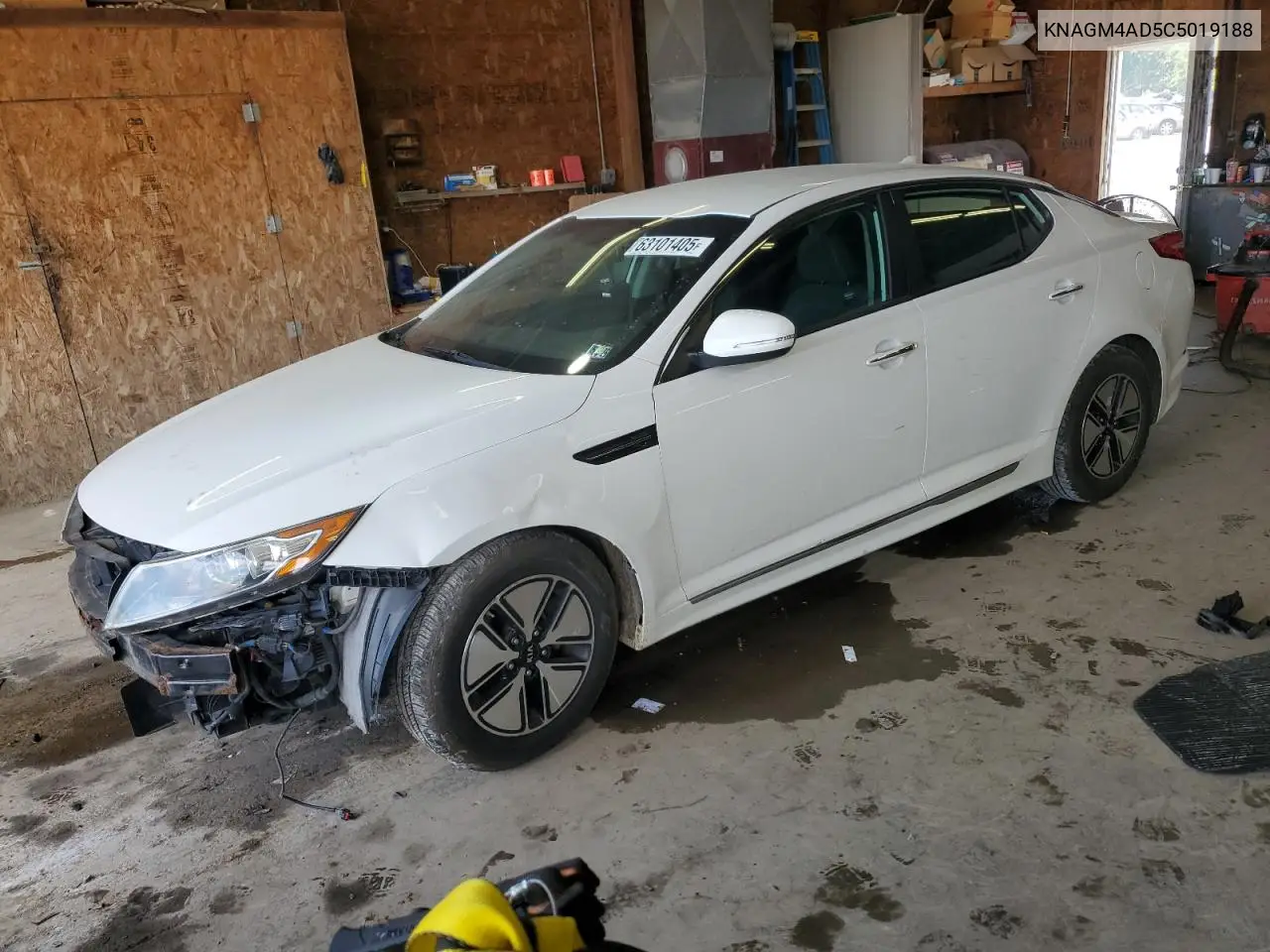 2012 Kia Optima Hybrid VIN: KNAGM4AD5C5019188 Lot: 63101405