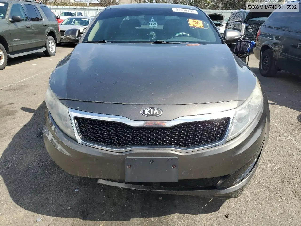 2013 Kia Optima Lx VIN: 5XXGM4A74DG115582 Lot: 51094205