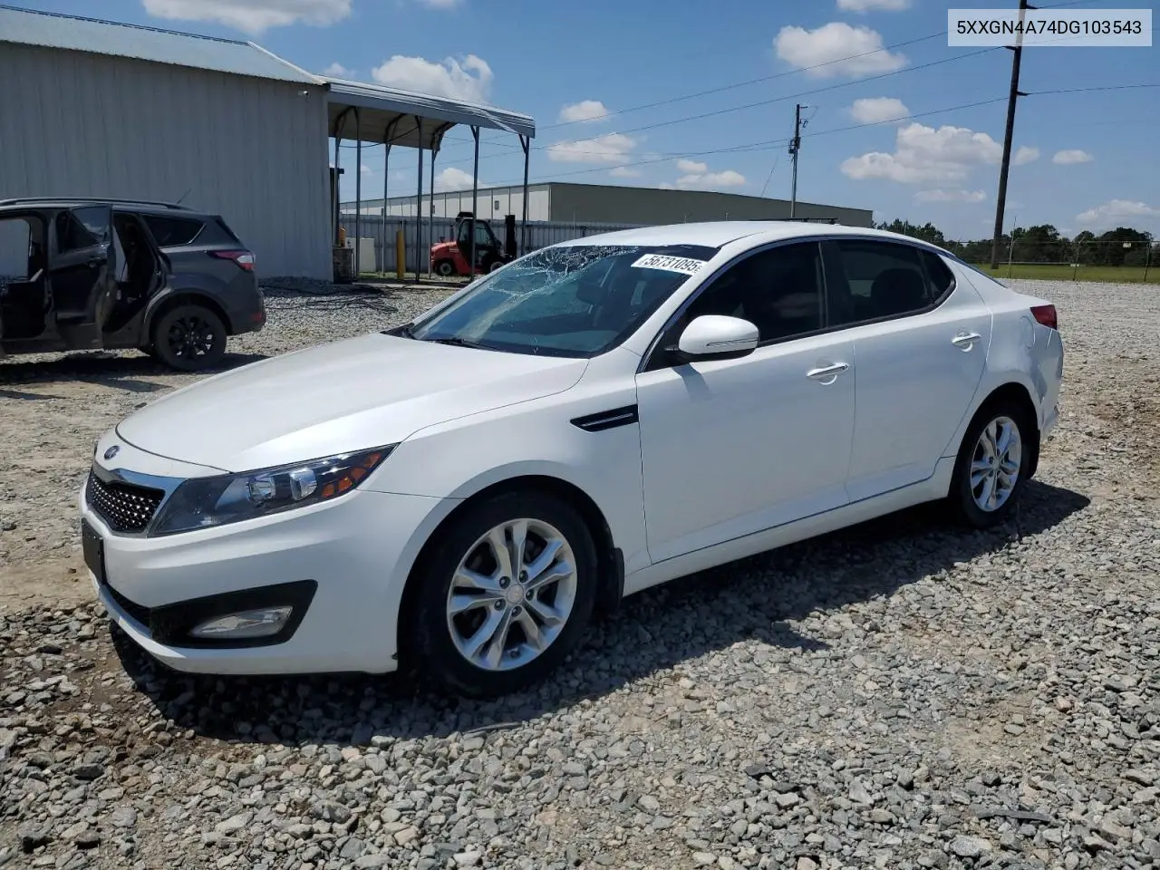 2013 Kia Optima Ex VIN: 5XXGN4A74DG103543 Lot: 56731095