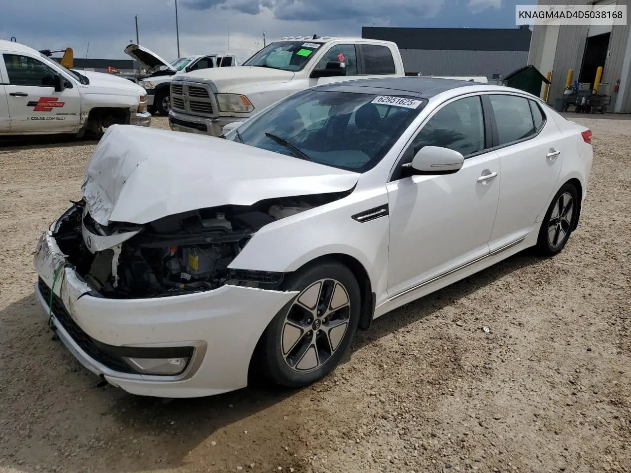 2013 Kia Optima Hybrid VIN: KNAGM4AD4D5038168 Lot: 62951625
