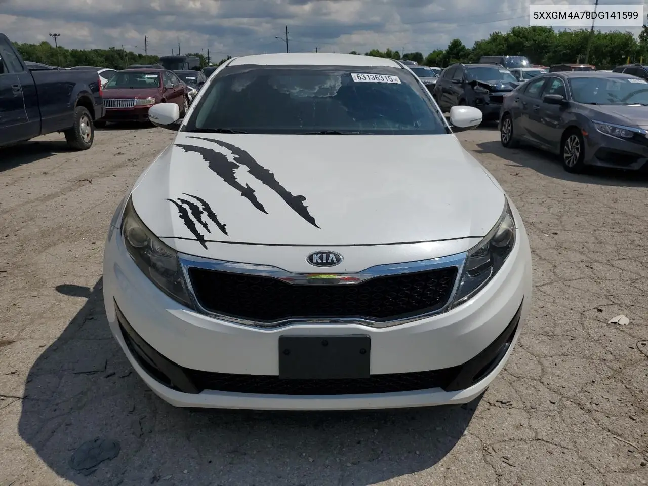 2013 Kia Optima Lx VIN: 5XXGM4A78DG141599 Lot: 63136315