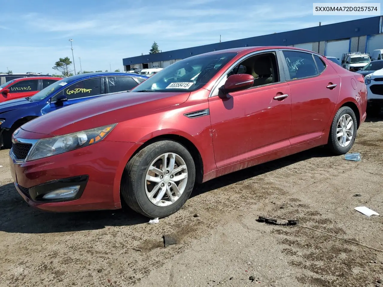 2013 Kia Optima Lx VIN: 5XXGM4A72DG257574 Lot: 65358415