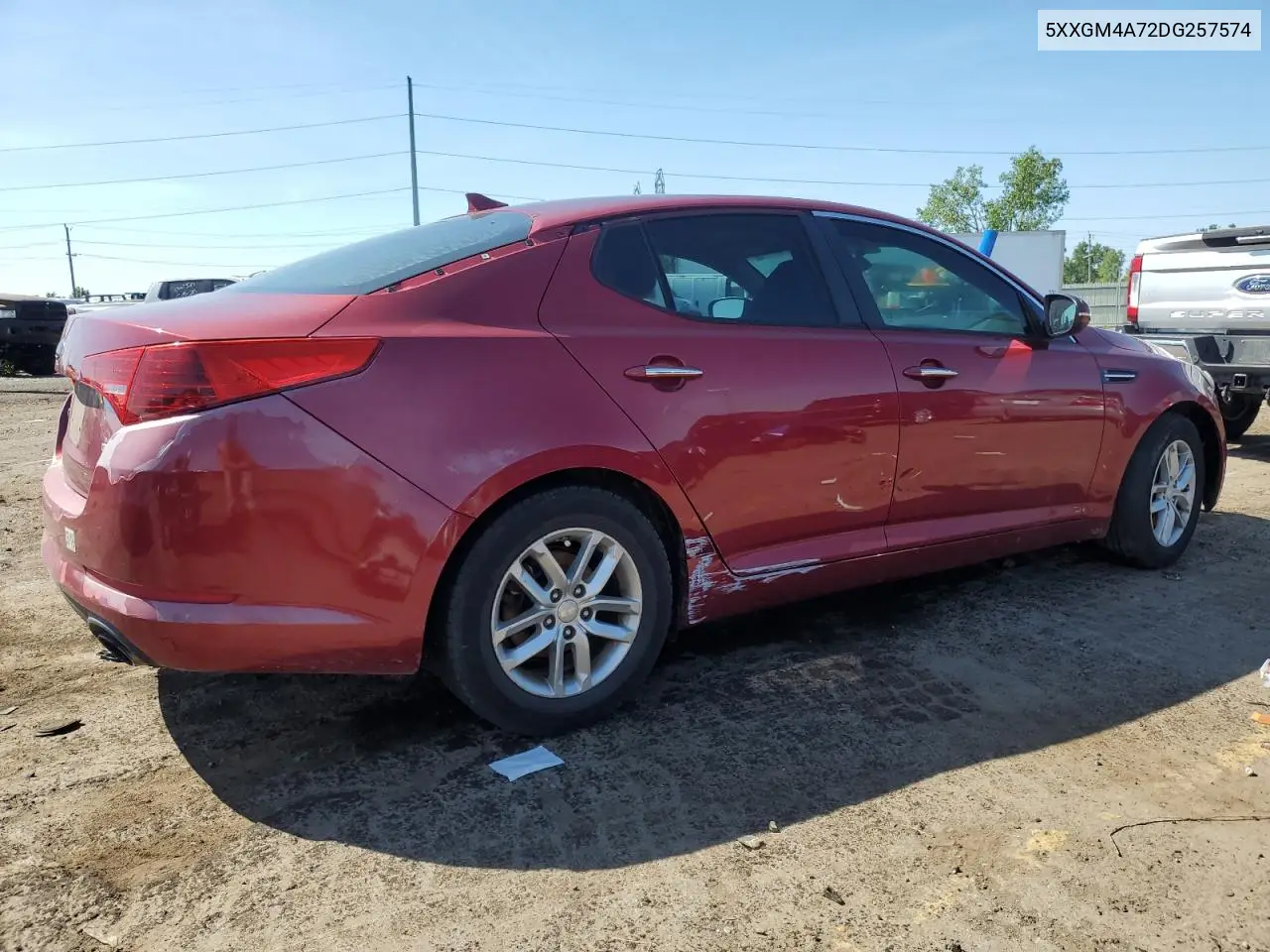 2013 Kia Optima Lx VIN: 5XXGM4A72DG257574 Lot: 65358415