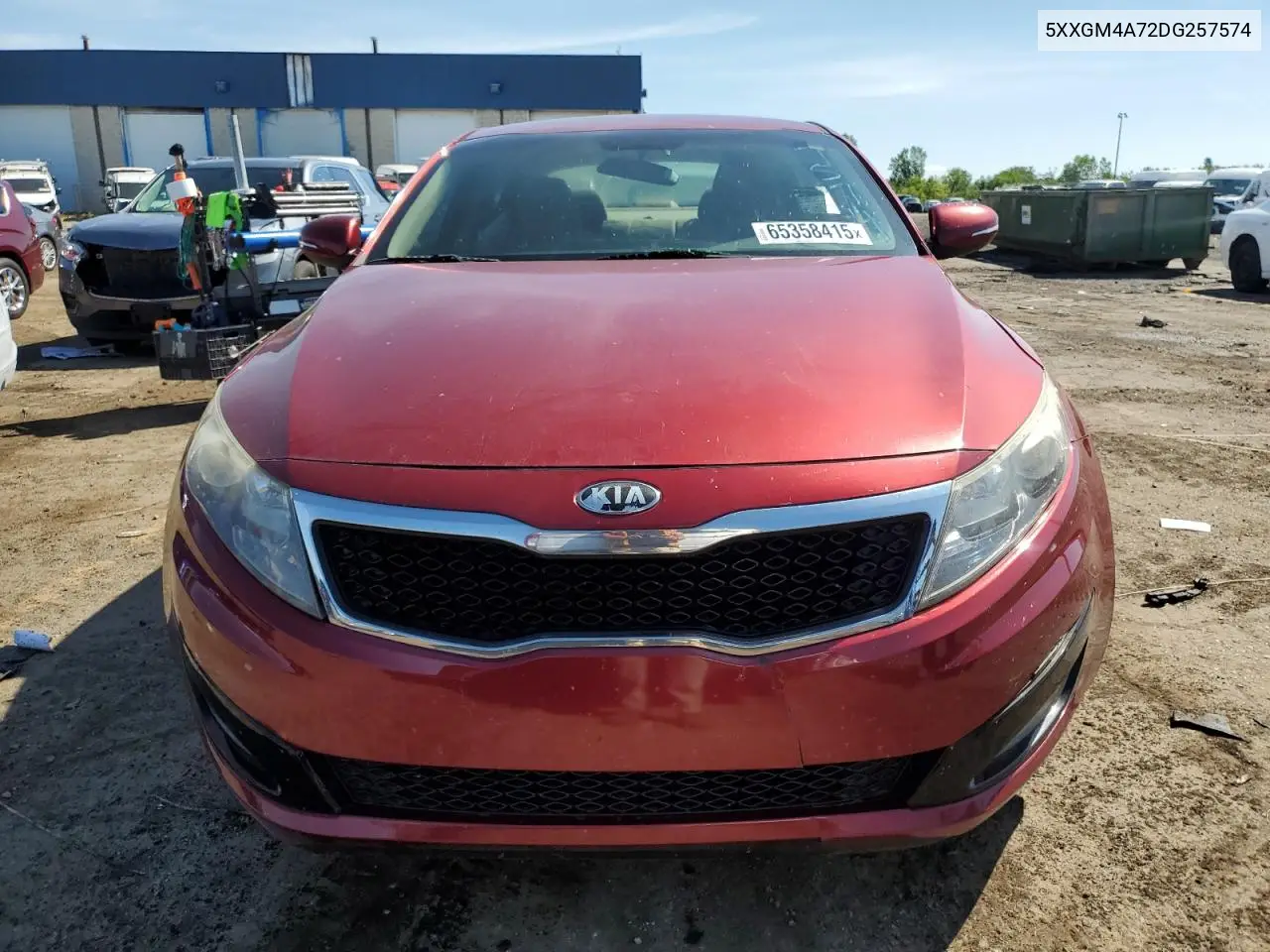2013 Kia Optima Lx VIN: 5XXGM4A72DG257574 Lot: 65358415
