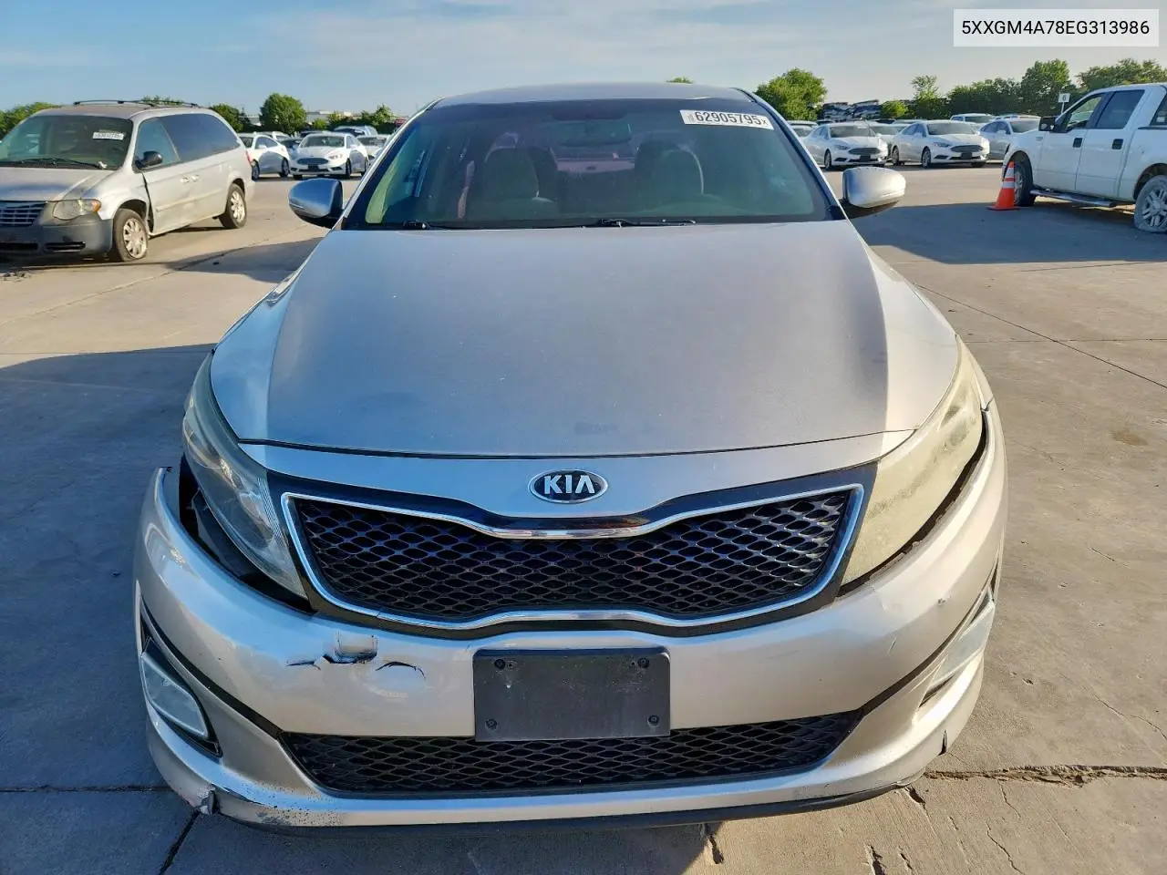 2014 Kia Optima Lx VIN: 5XXGM4A78EG313986 Lot: 62905795