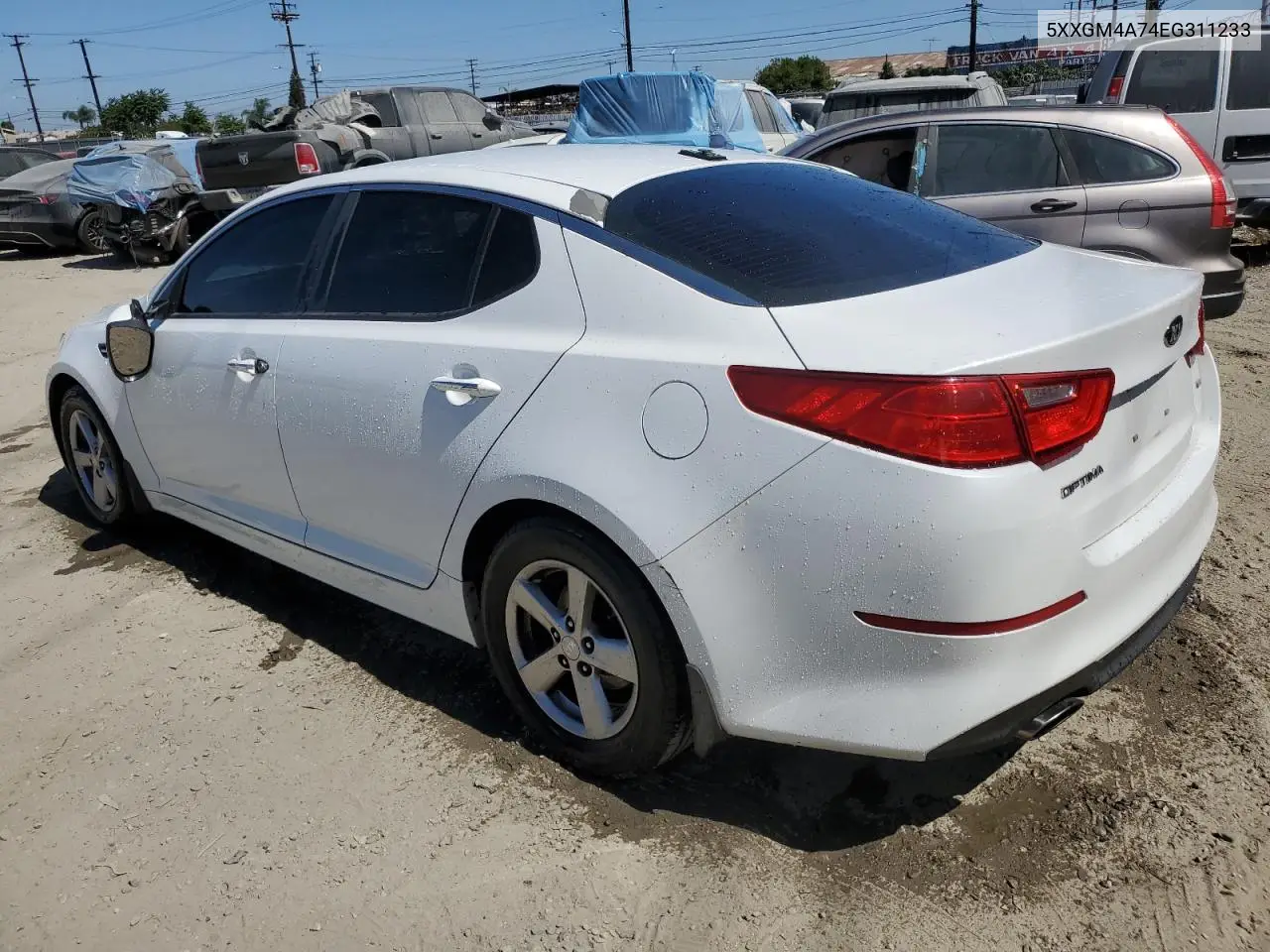 2014 Kia Optima Lx VIN: 5XXGM4A74EG311233 Lot: 62960895