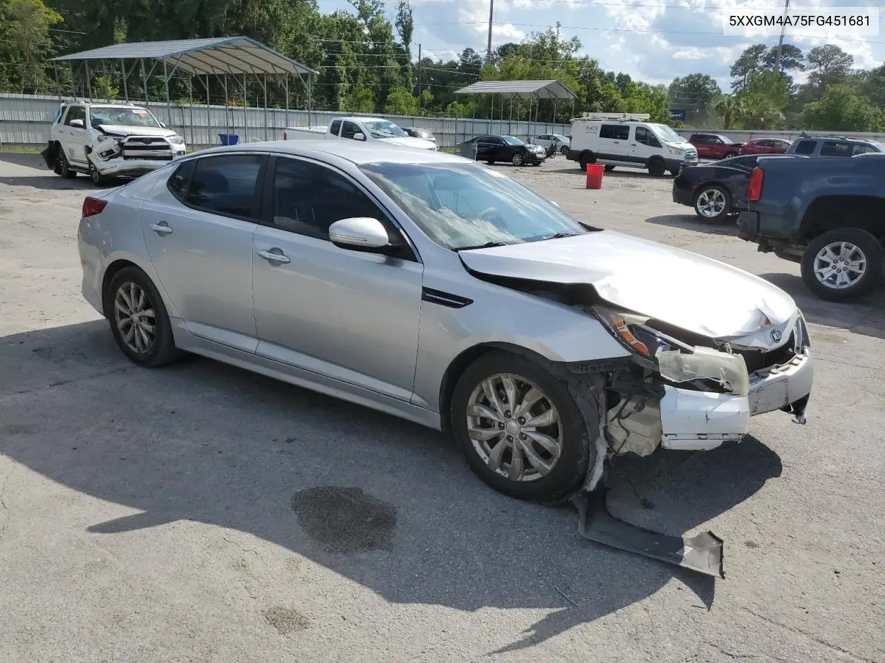2015 Kia Optima Lx VIN: 5XXGM4A75FG451681 Lot: 57113895