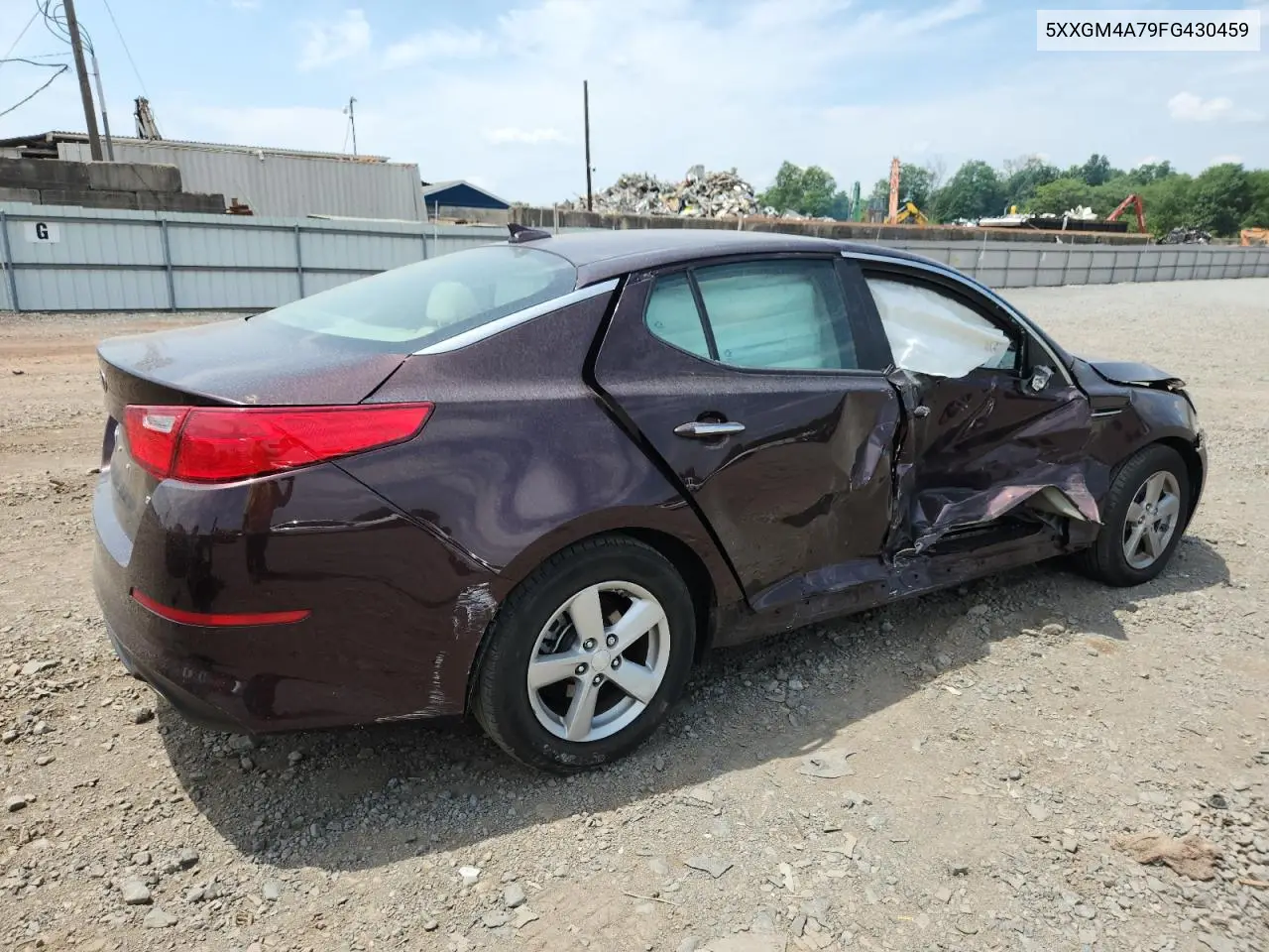 2015 Kia Optima Lx VIN: 5XXGM4A79FG430459 Lot: 62098625