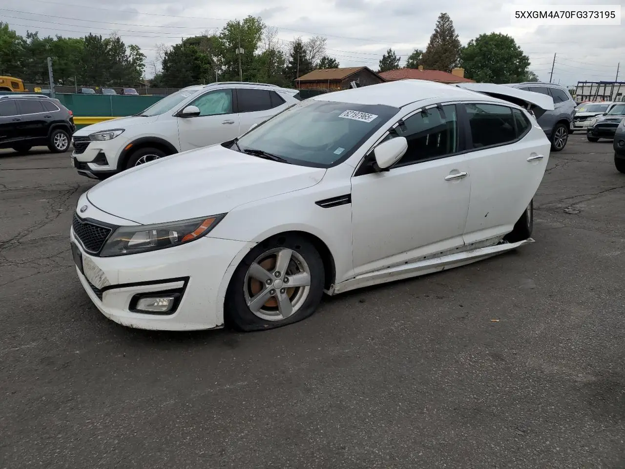 2015 Kia Optima Lx VIN: 5XXGM4A70FG373195 Lot: 62197965