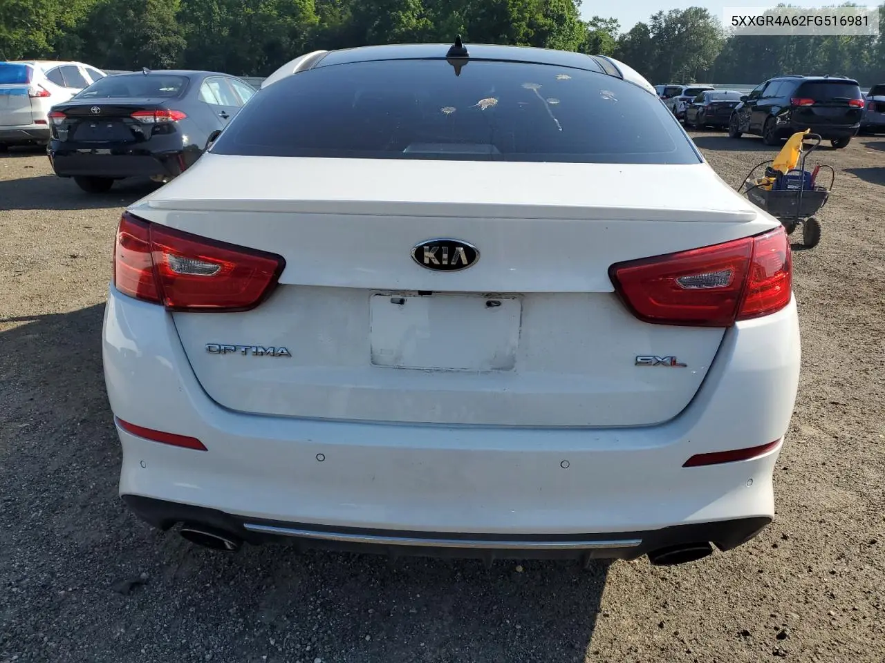 2015 Kia Optima Sx VIN: 5XXGR4A62FG516981 Lot: 62272375