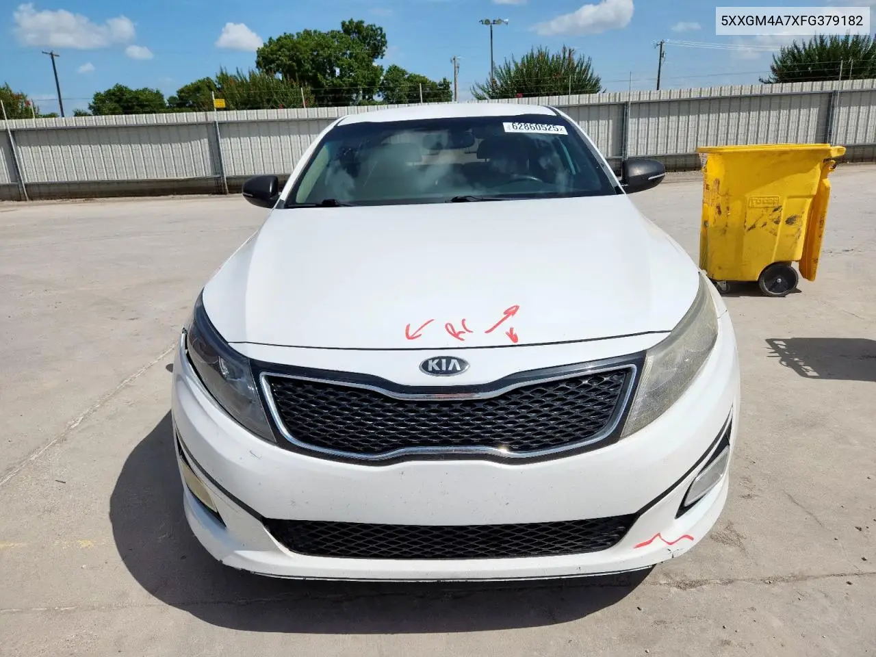 2015 Kia Optima Lx VIN: 5XXGM4A7XFG379182 Lot: 62860525