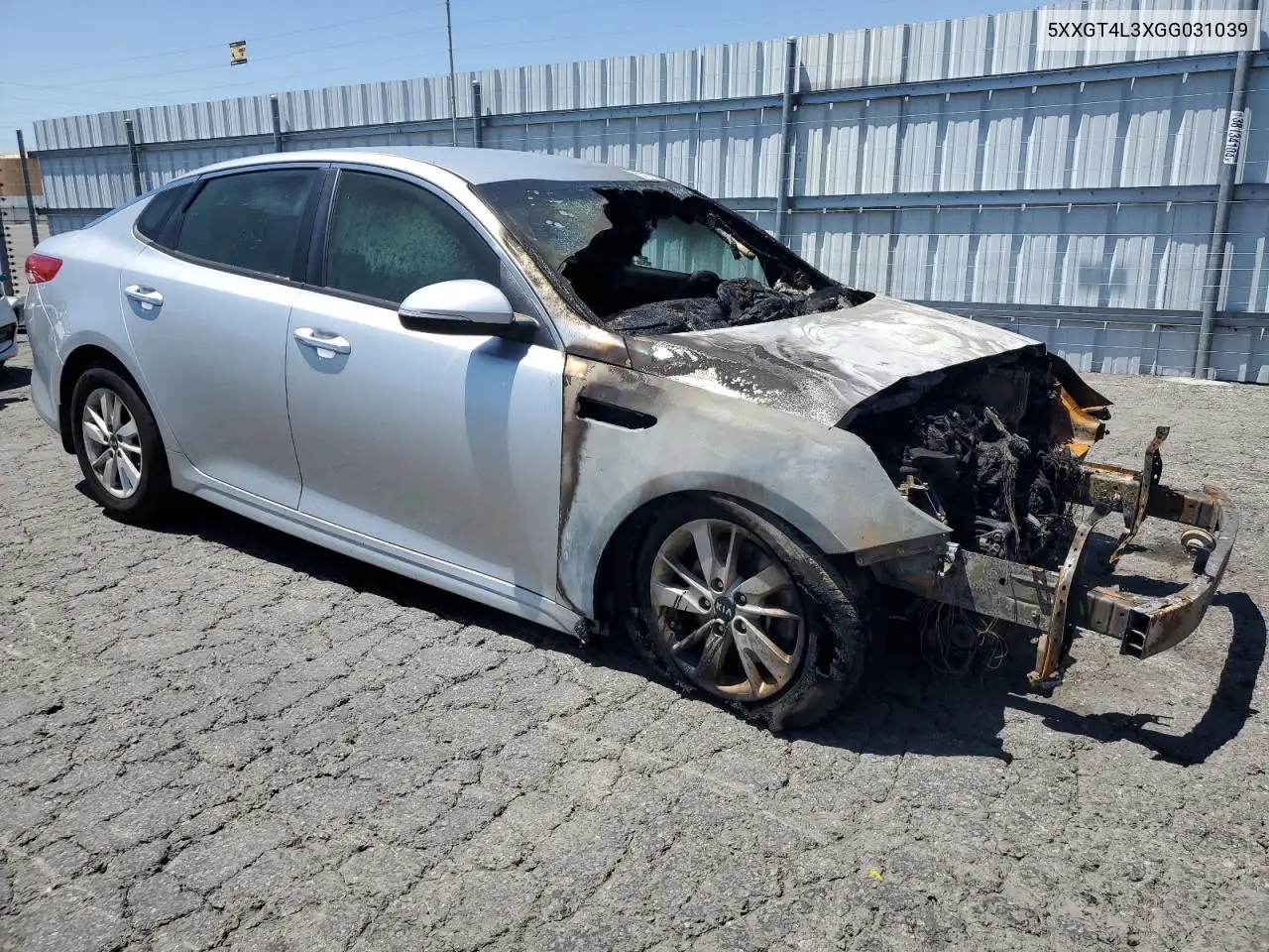 2016 Kia Optima Lx VIN: 5XXGT4L3XGG031039 Lot: 57179285