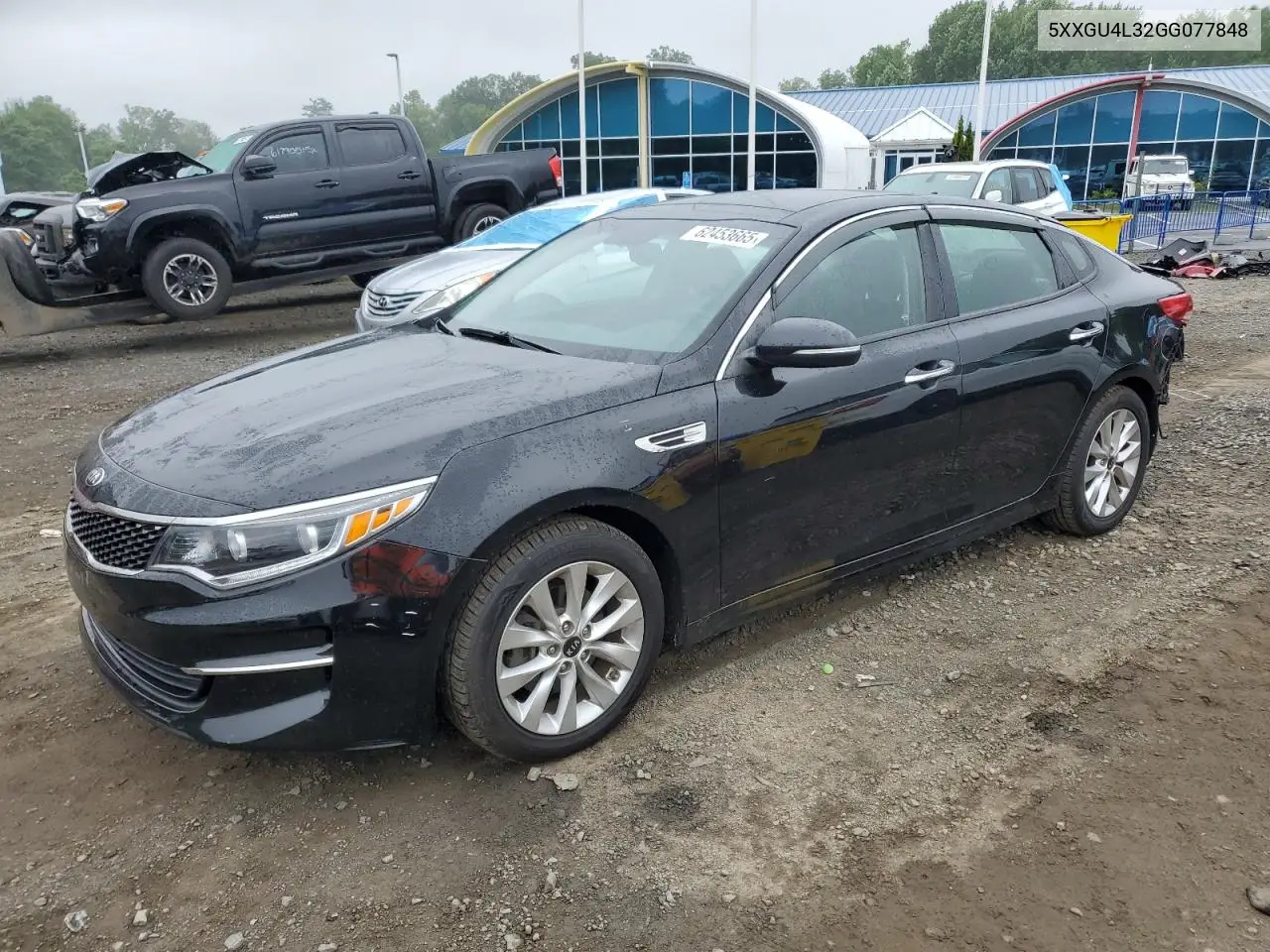 2016 Kia Optima Ex VIN: 5XXGU4L32GG077848 Lot: 62453665