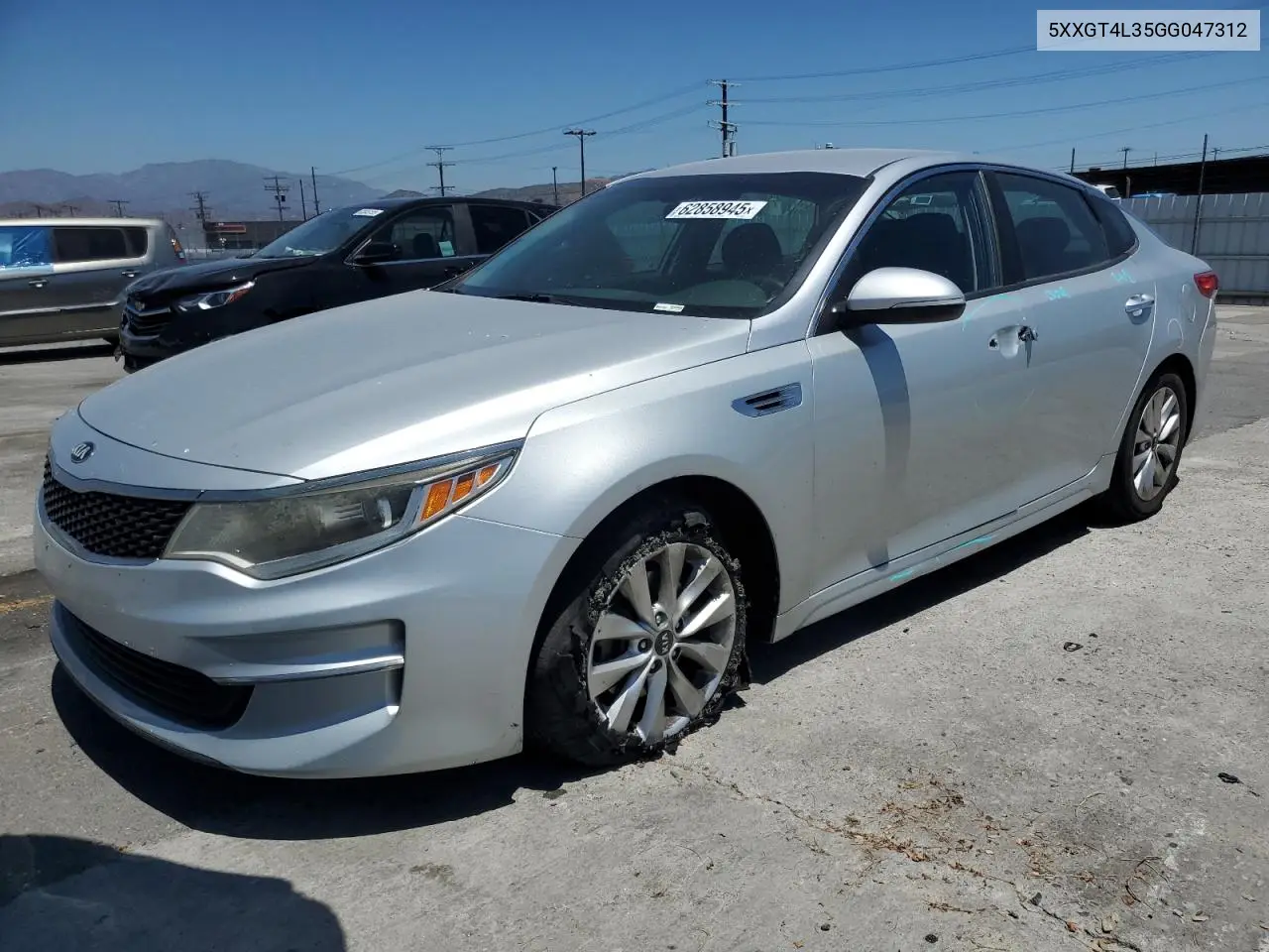 2016 Kia Optima Lx VIN: 5XXGT4L35GG047312 Lot: 62858945