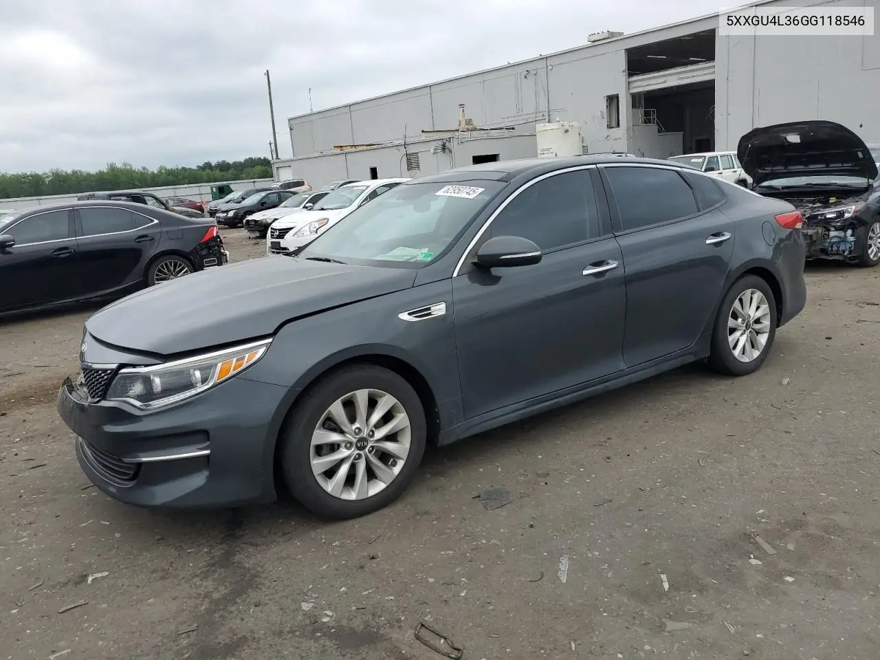 2016 Kia Optima Ex VIN: 5XXGU4L36GG118546 Lot: 62950745