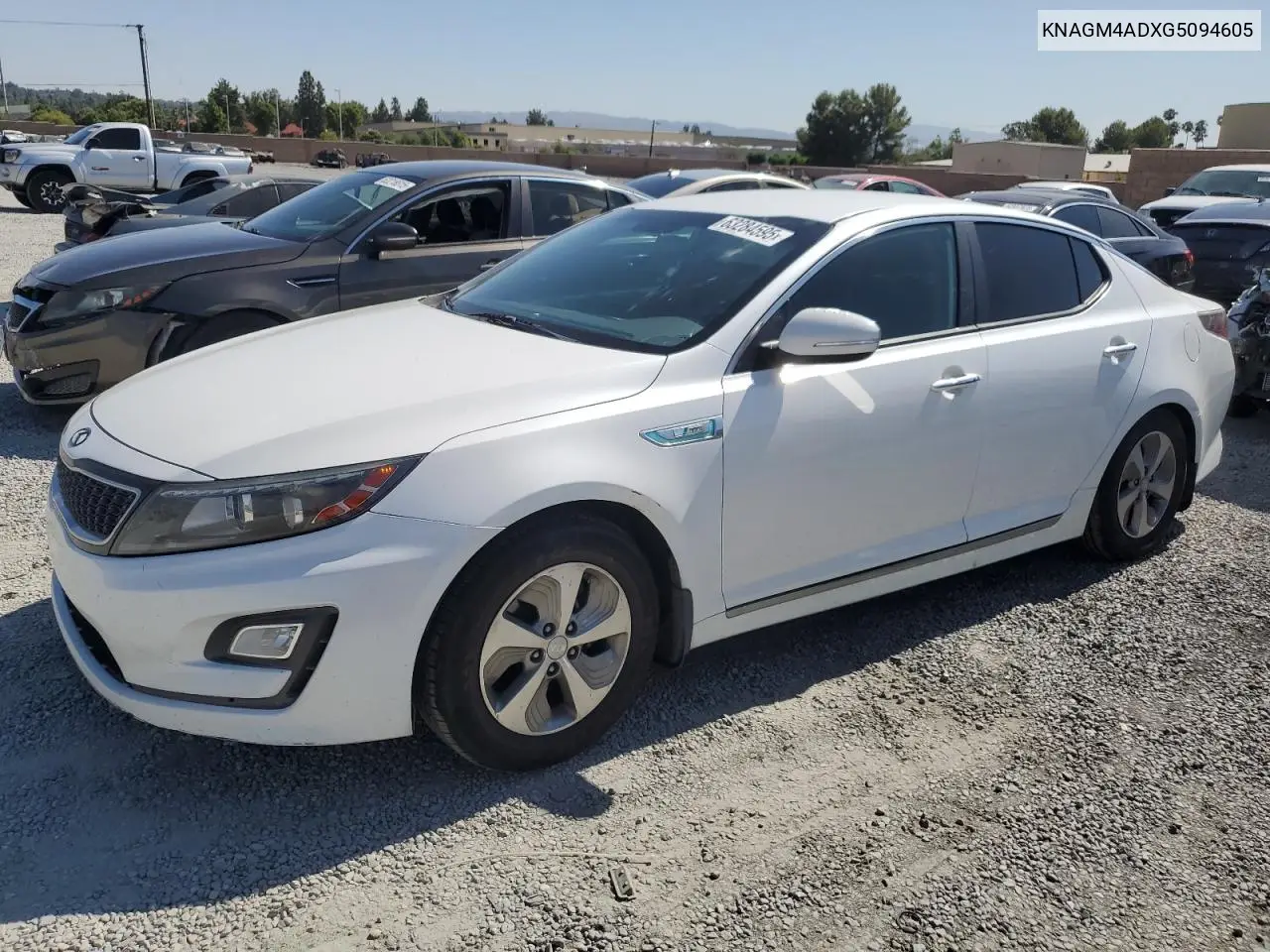 2016 Kia Optima Hybrid VIN: KNAGM4ADXG5094605 Lot: 63284595