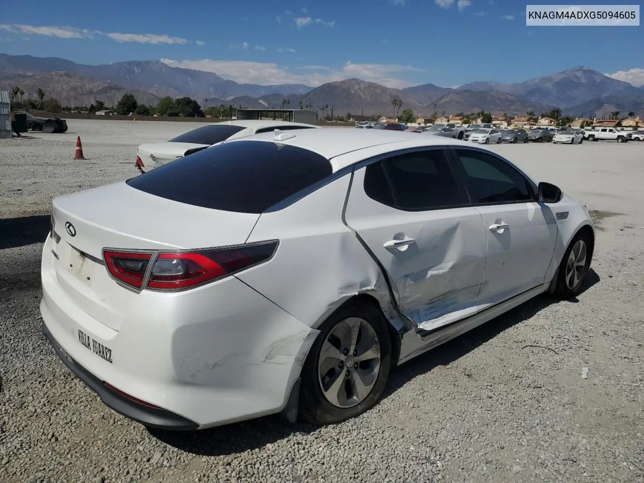 2016 Kia Optima Hybrid VIN: KNAGM4ADXG5094605 Lot: 63284595