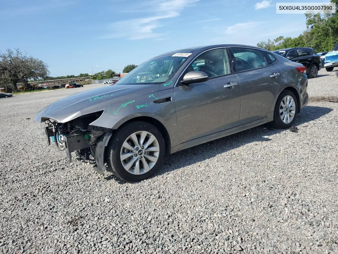 2016 Kia Optima Ex VIN: 5XXGU4L35GG007390 Lot: 65880255