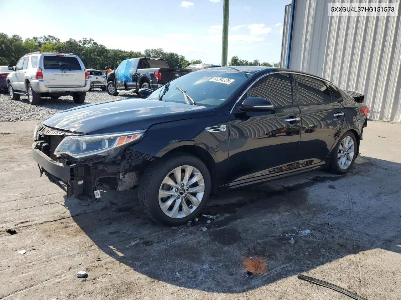 2017 Kia Optima Ex VIN: 5XXGU4L37HG151573 Lot: 56694325