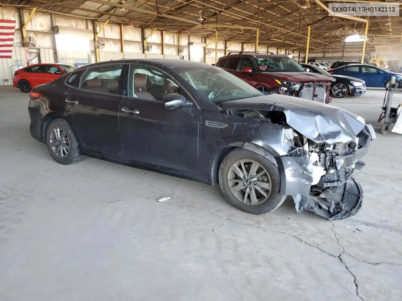 2017 Kia Optima Lx VIN: 5XXGT4L13HG142113 Lot: 62197485