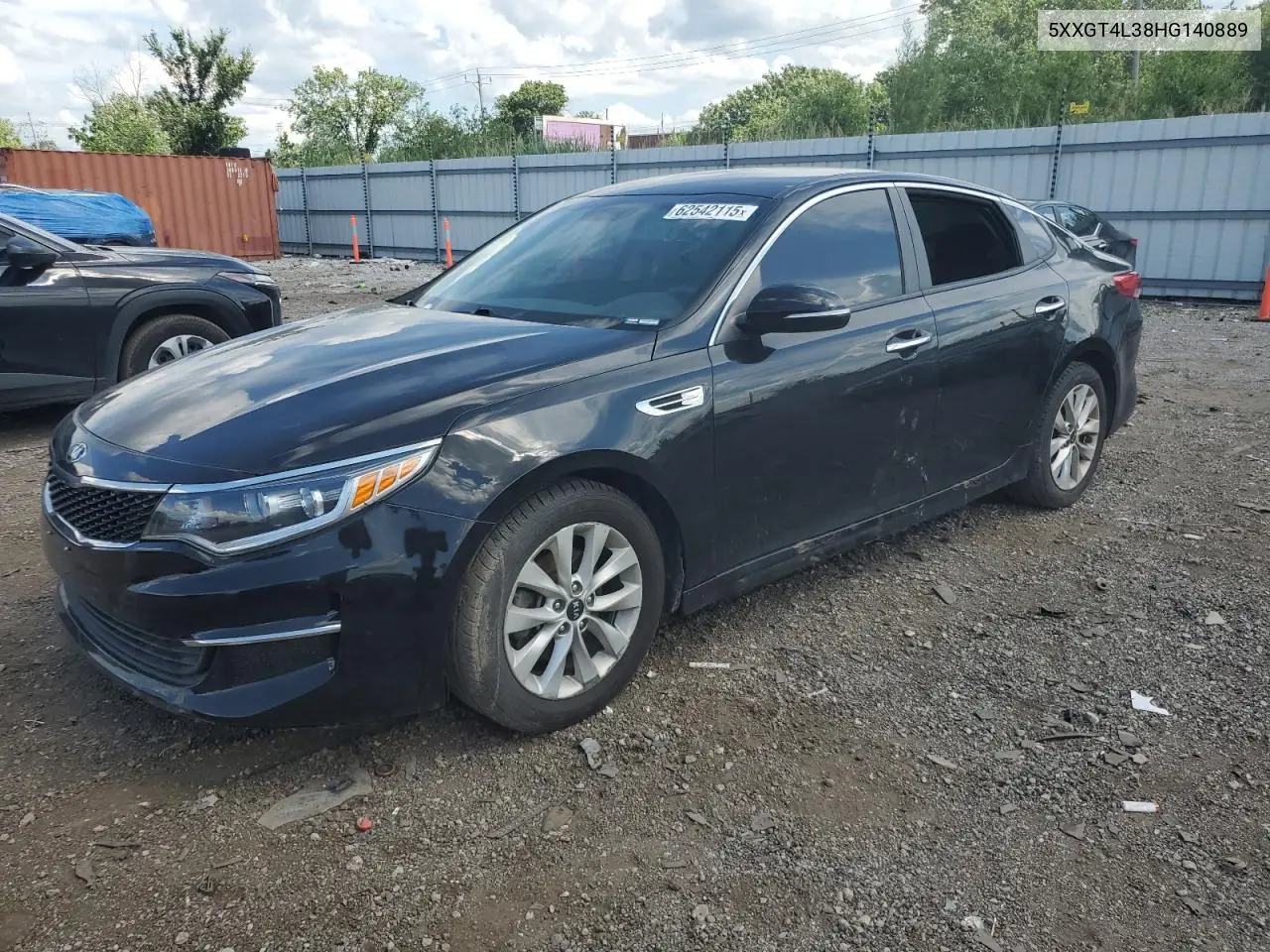 2017 Kia Optima Lx VIN: 5XXGT4L38HG140889 Lot: 62542115