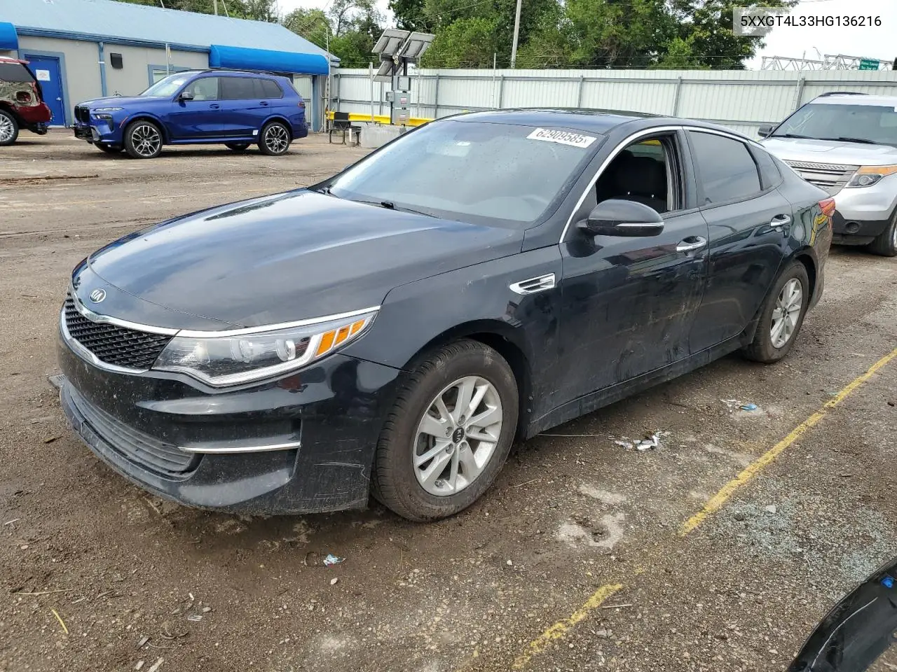 2017 Kia Optima Lx VIN: 5XXGT4L33HG136216 Lot: 62909585