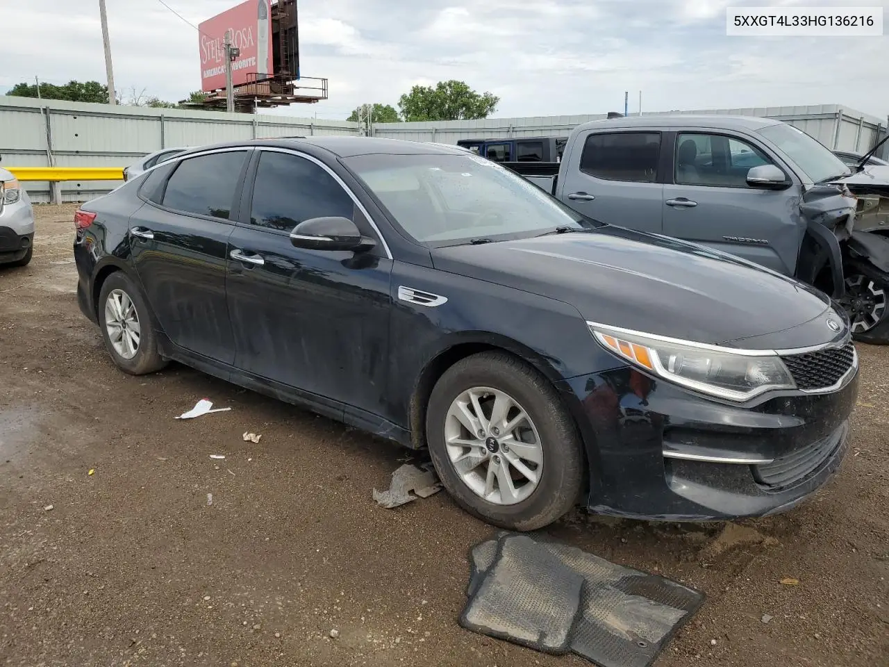 2017 Kia Optima Lx VIN: 5XXGT4L33HG136216 Lot: 62909585