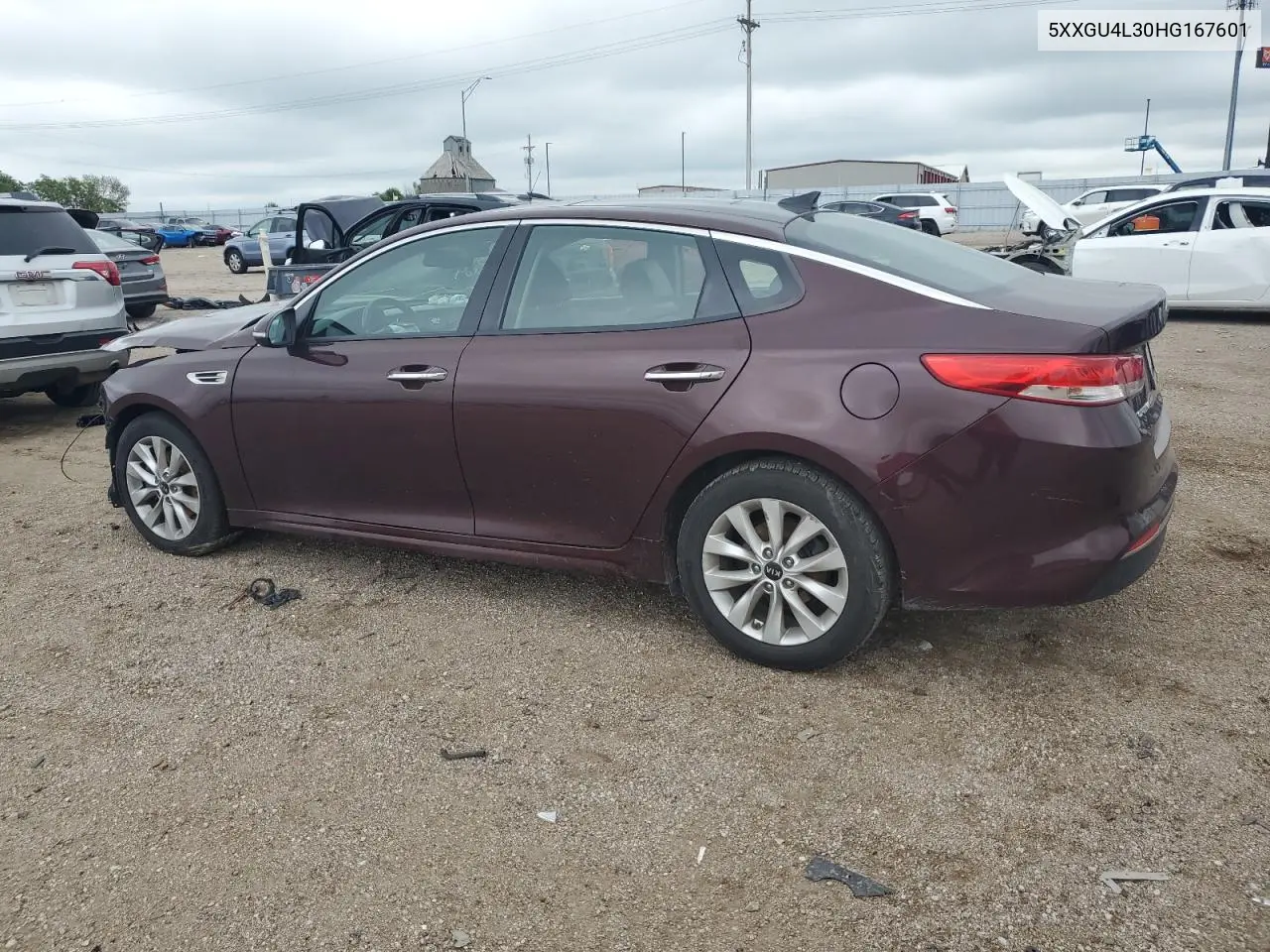 2017 Kia Optima Ex VIN: 5XXGU4L30HG167601 Lot: 63928935