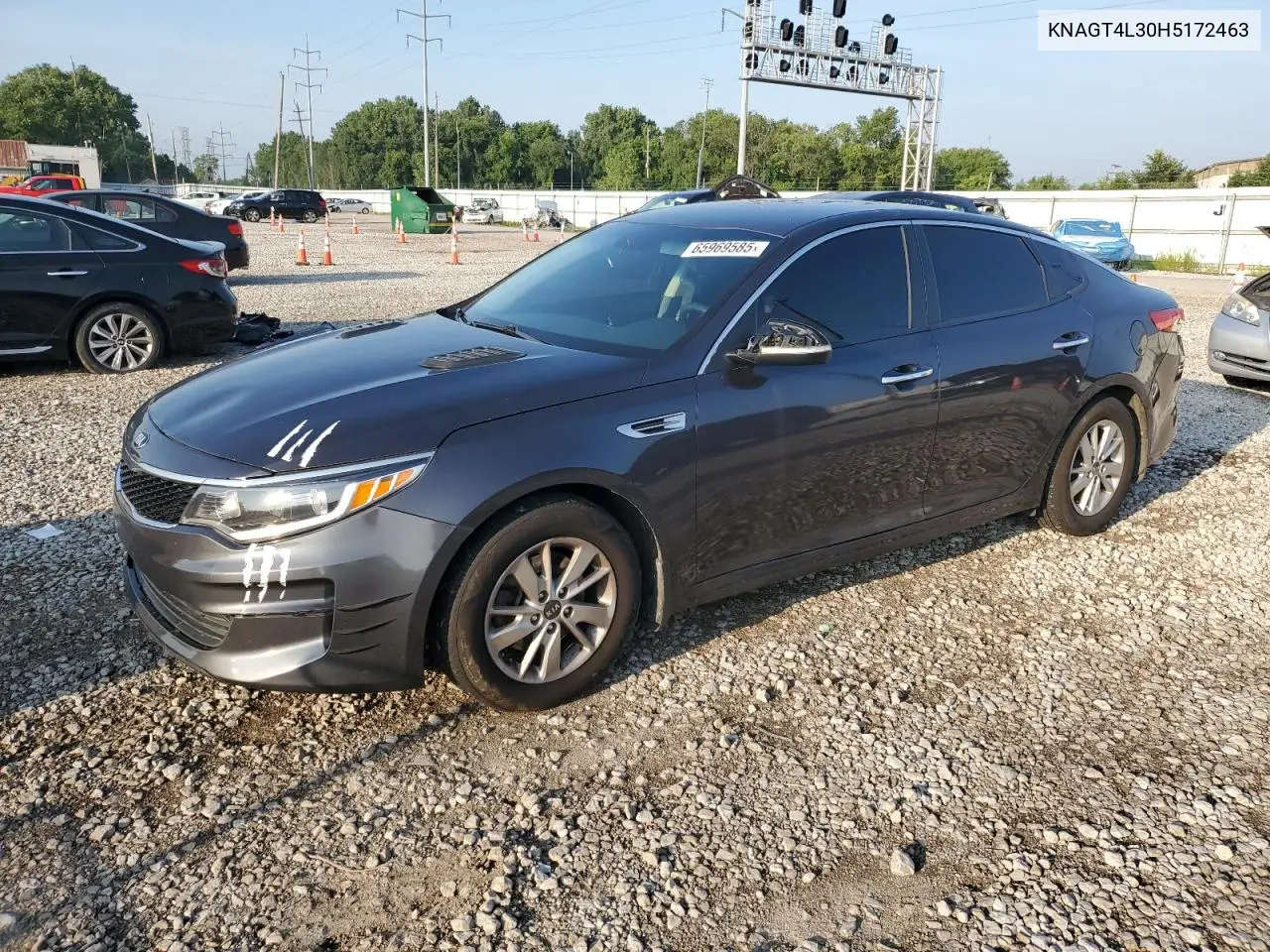 2017 Kia Optima Lx VIN: KNAGT4L30H5172463 Lot: 65969585