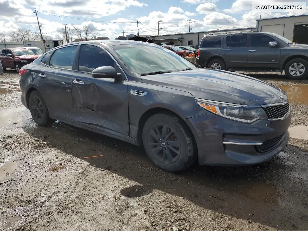 2018 Kia Optima Lx VIN: KNAGT4L36J5217153 Lot: 50037175