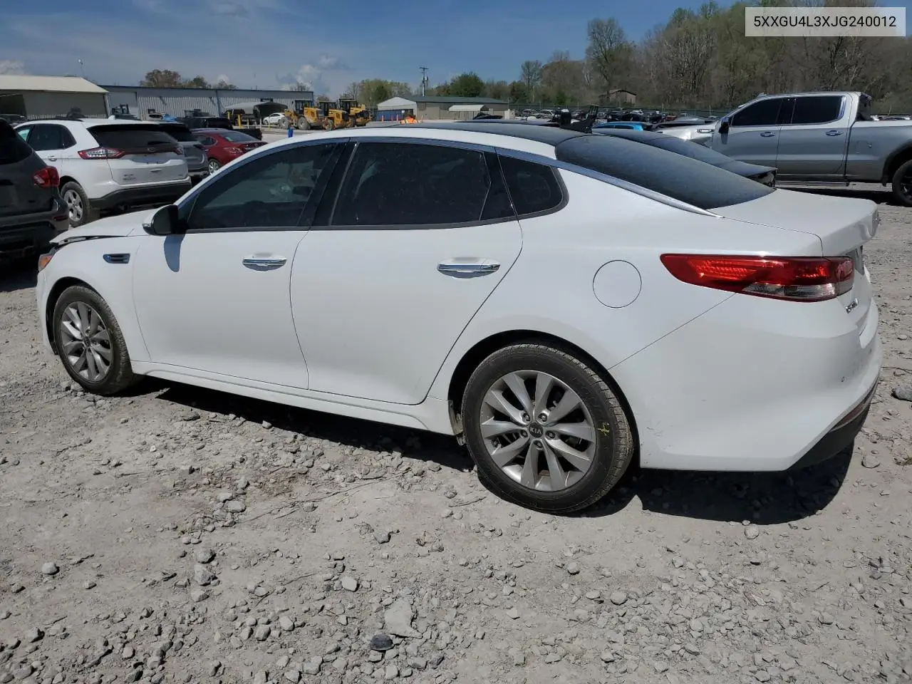 2018 Kia Optima Ex VIN: 5XXGU4L3XJG240012 Lot: 51213465