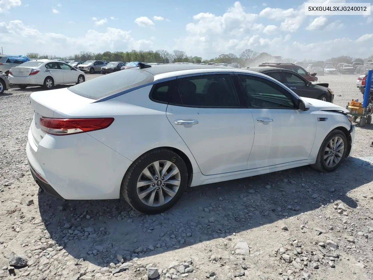 2018 Kia Optima Ex VIN: 5XXGU4L3XJG240012 Lot: 51213465