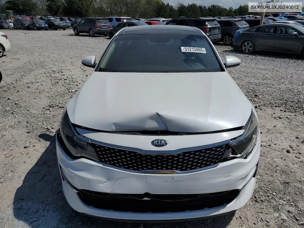 2018 Kia Optima Ex VIN: 5XXGU4L3XJG240012 Lot: 51213465