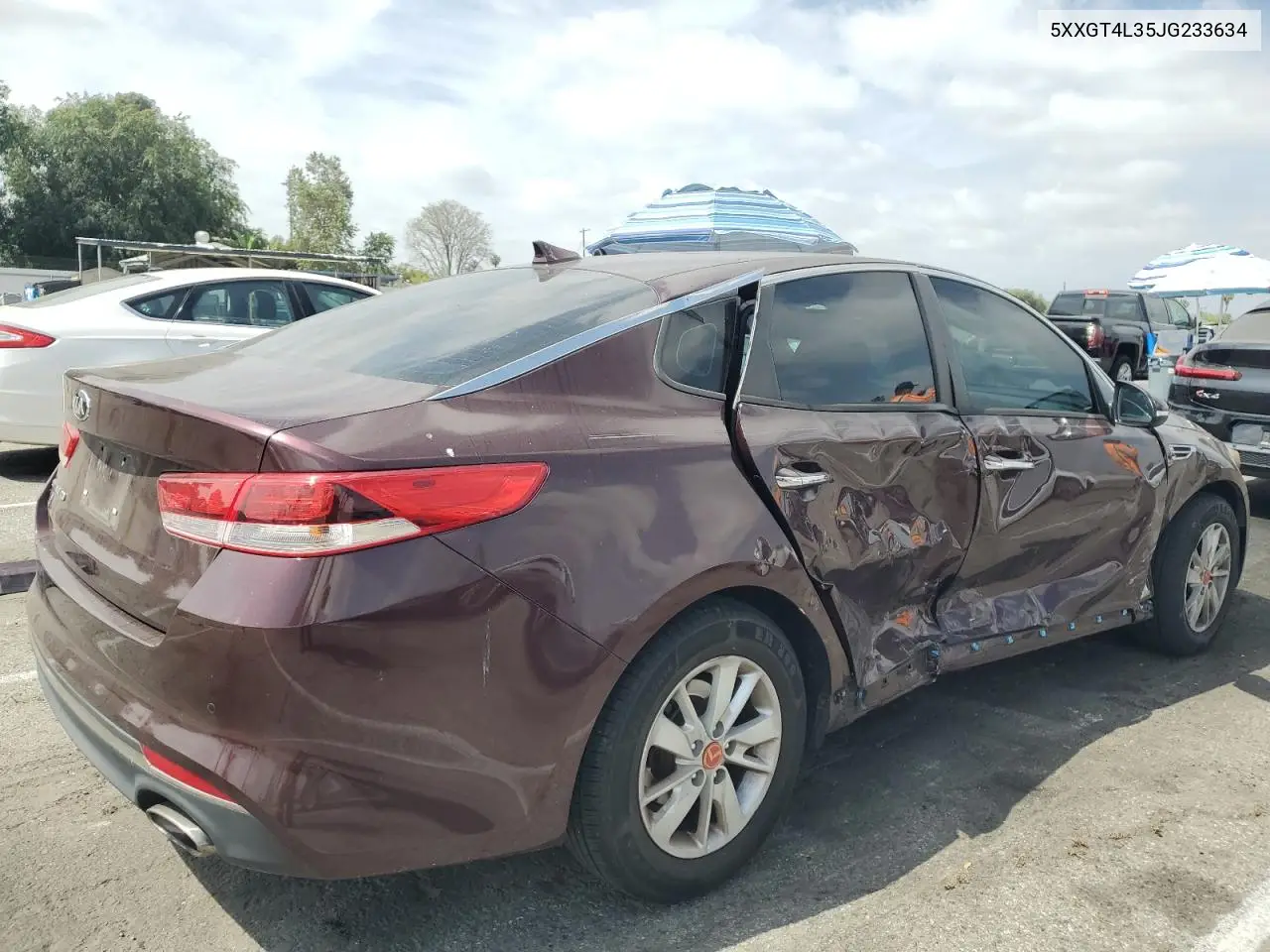 2018 Kia Optima Lx VIN: 5XXGT4L35JG233634 Lot: 56691815