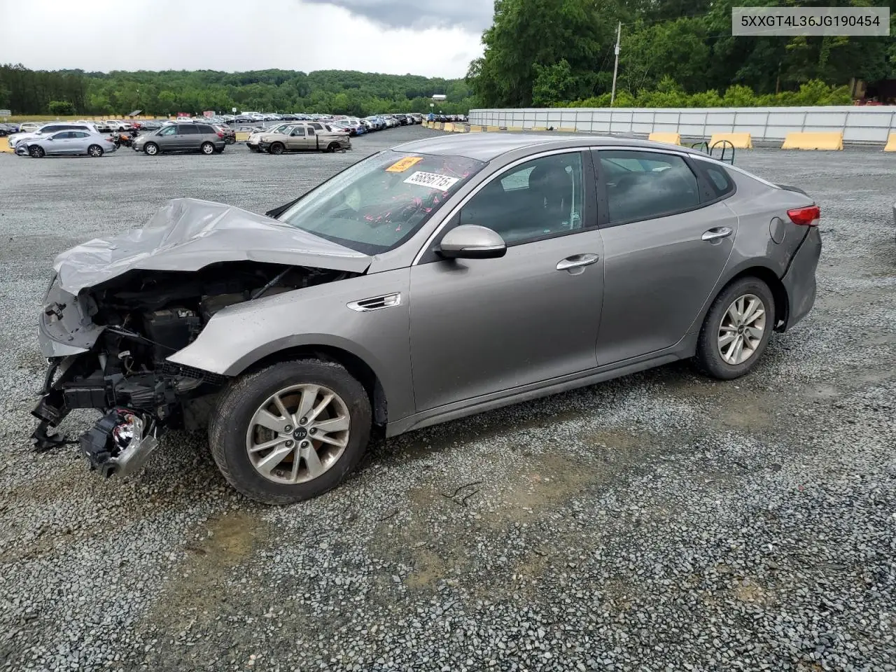 2018 Kia Optima Lx VIN: 5XXGT4L36JG190454 Lot: 56856715