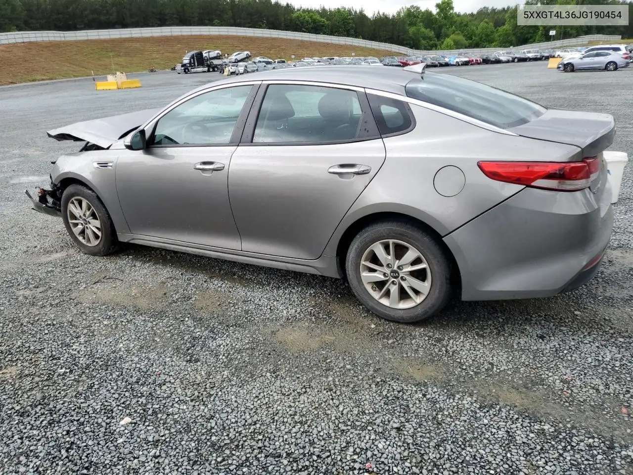 2018 Kia Optima Lx VIN: 5XXGT4L36JG190454 Lot: 56856715