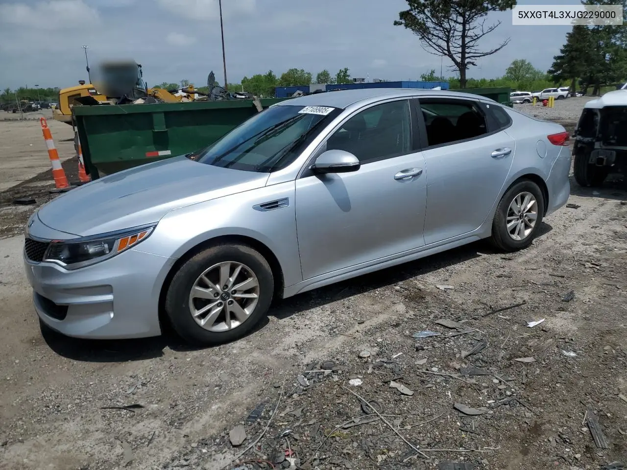 2018 Kia Optima Lx VIN: 5XXGT4L3XJG229000 Lot: 57109905