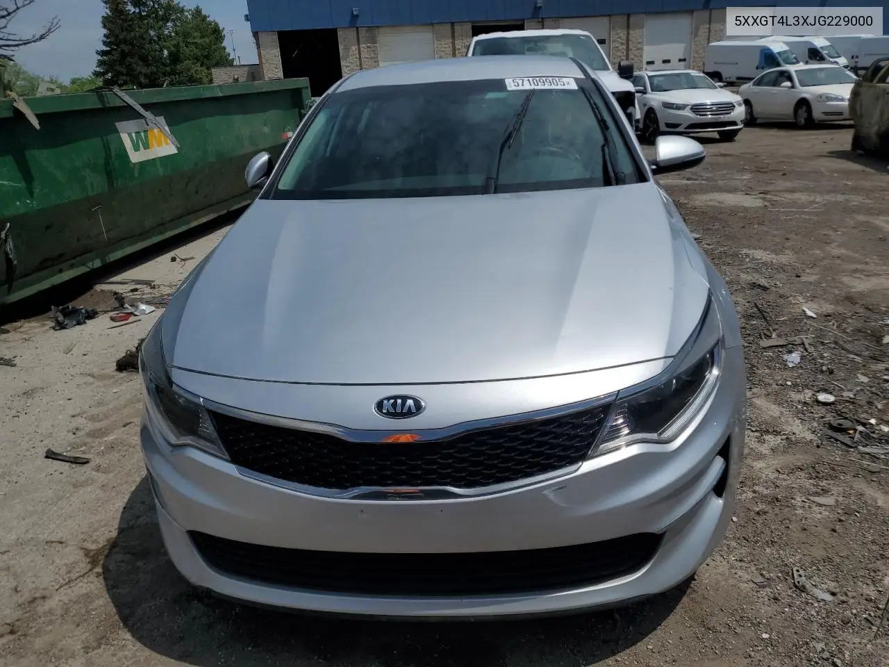 2018 Kia Optima Lx VIN: 5XXGT4L3XJG229000 Lot: 57109905
