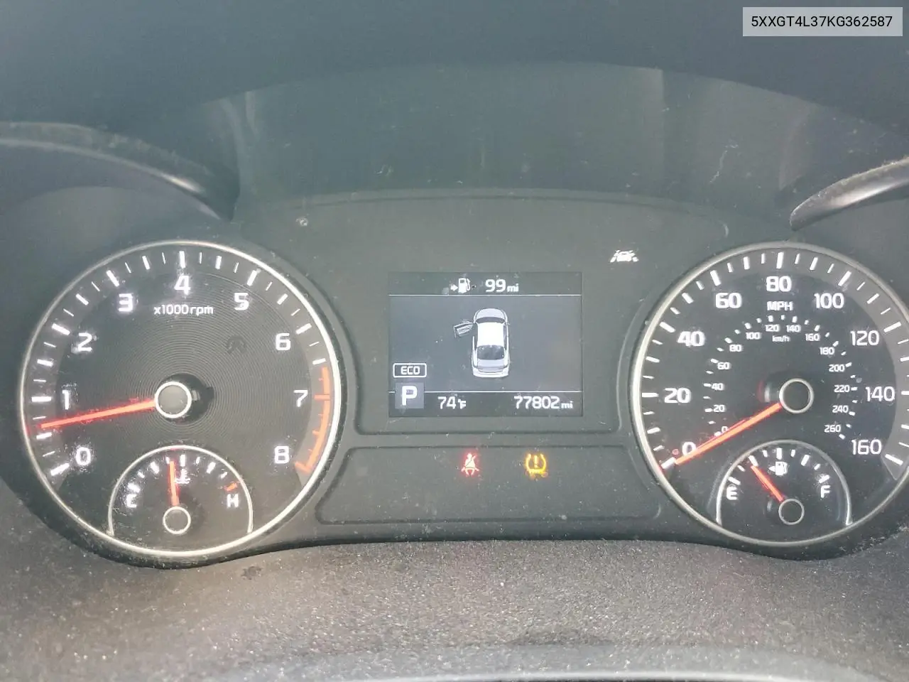 2019 Kia Optima Lx VIN: 5XXGT4L37KG362587 Lot: 48790885