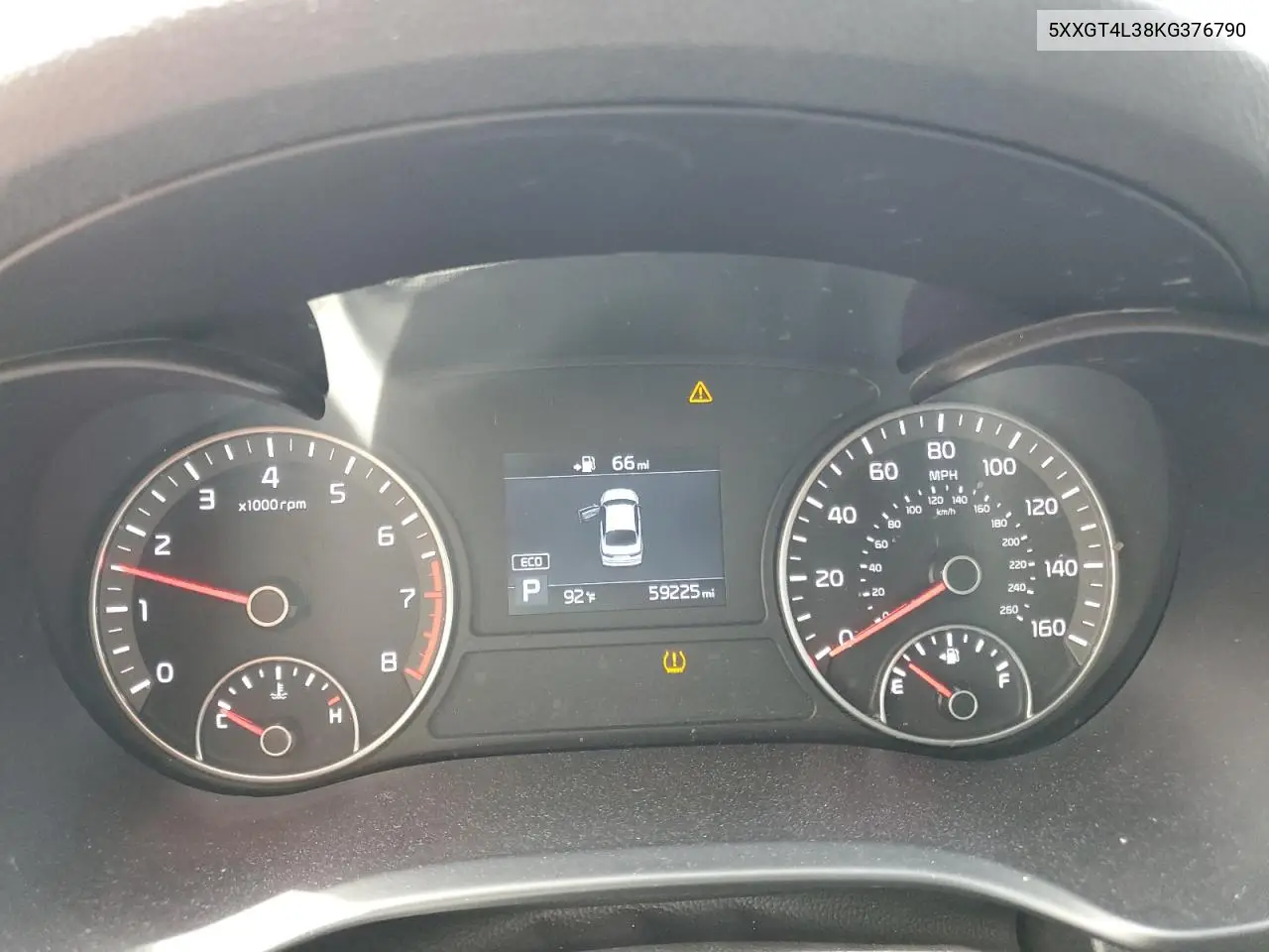 2019 Kia Optima Lx VIN: 5XXGT4L38KG376790 Lot: 56752325