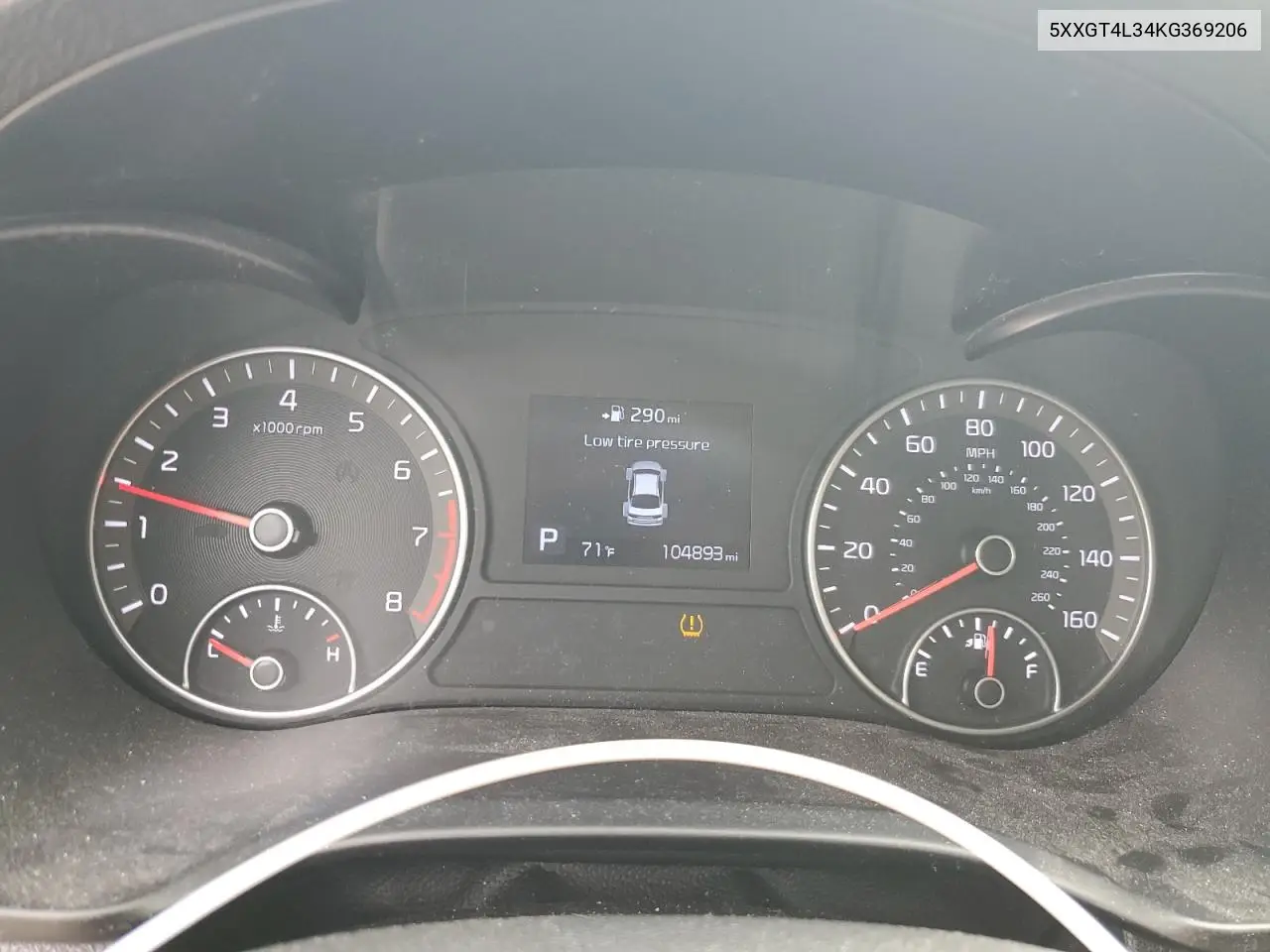 2019 Kia Optima Lx VIN: 5XXGT4L34KG369206 Lot: 56948225