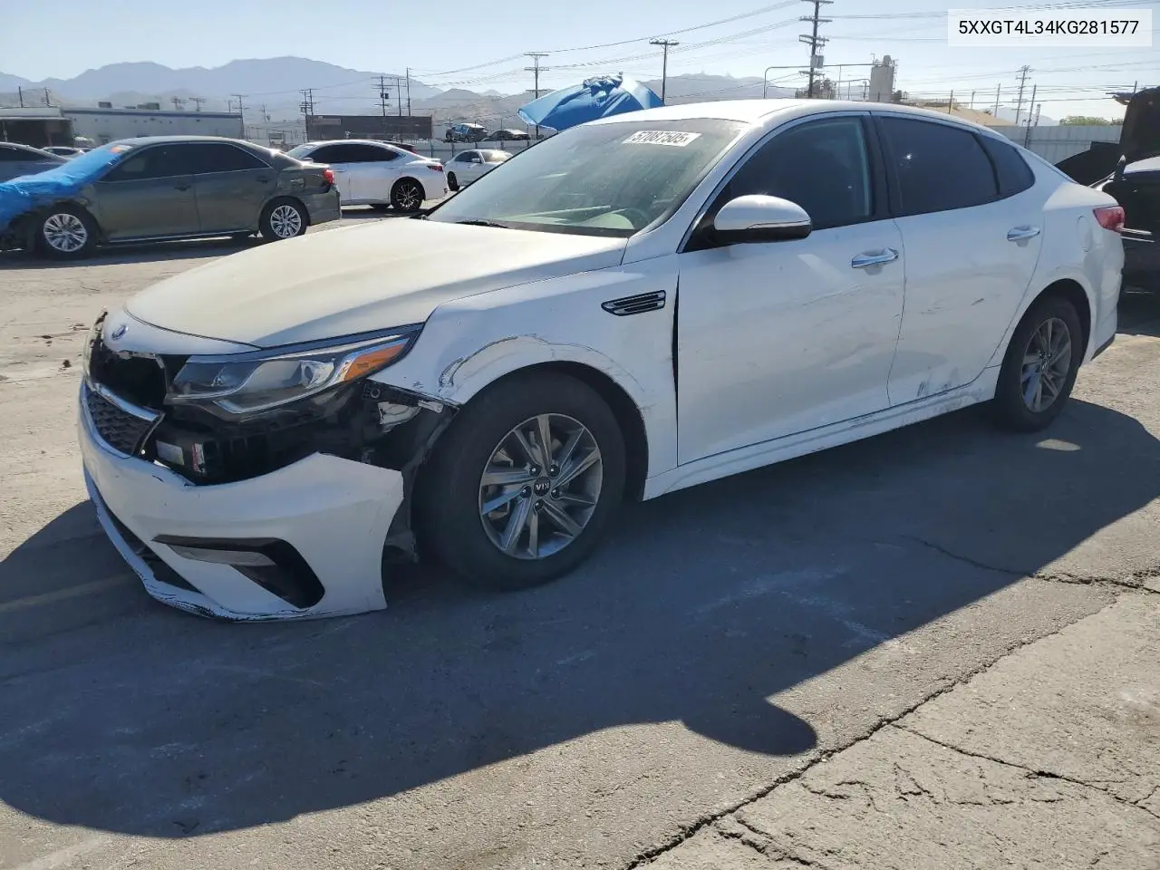 2019 Kia Optima Lx VIN: 5XXGT4L34KG281577 Lot: 57087505