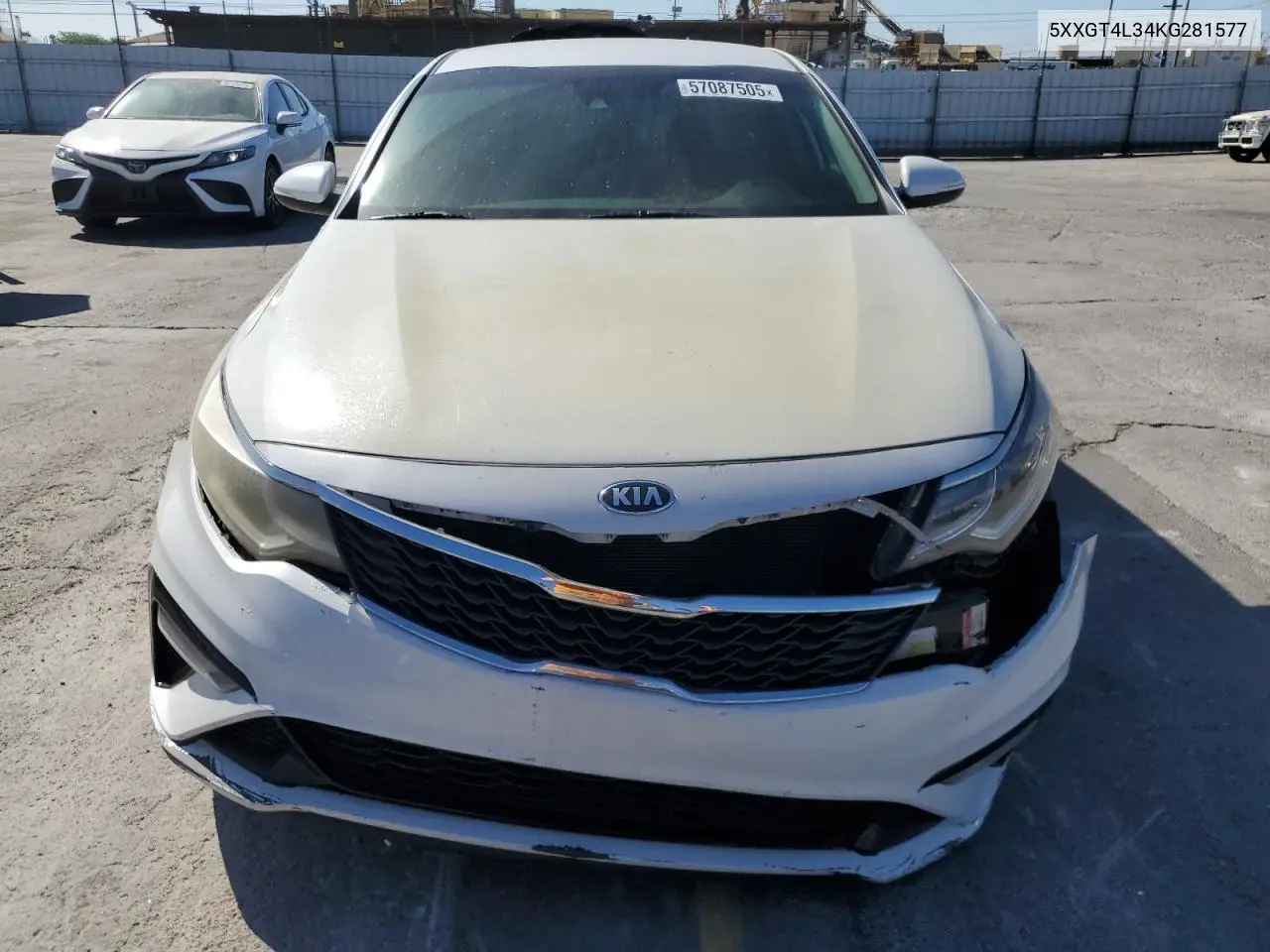 2019 Kia Optima Lx VIN: 5XXGT4L34KG281577 Lot: 57087505