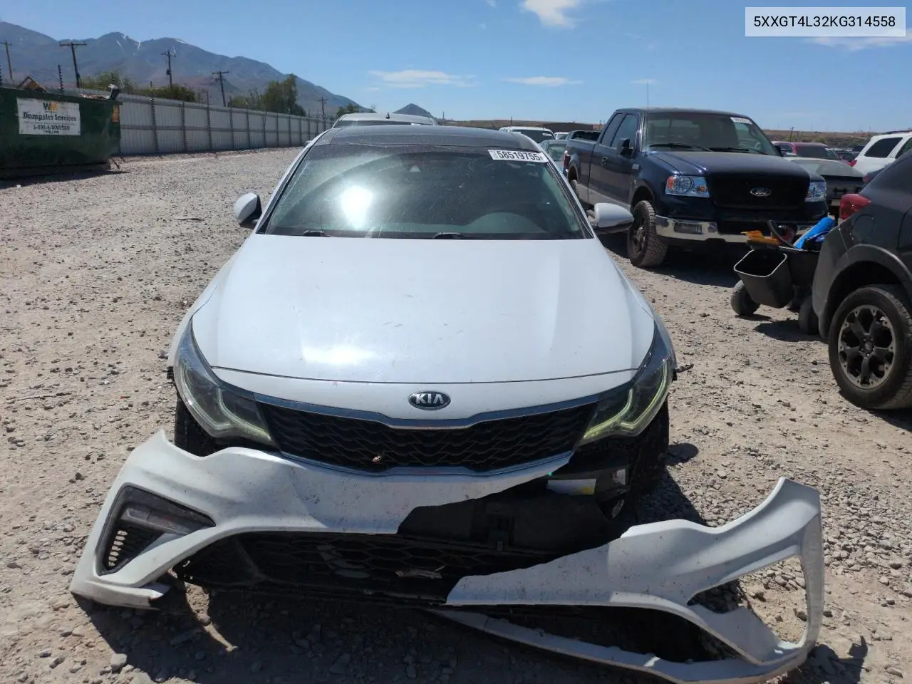 2019 Kia Optima Lx VIN: 5XXGT4L32KG314558 Lot: 58519755