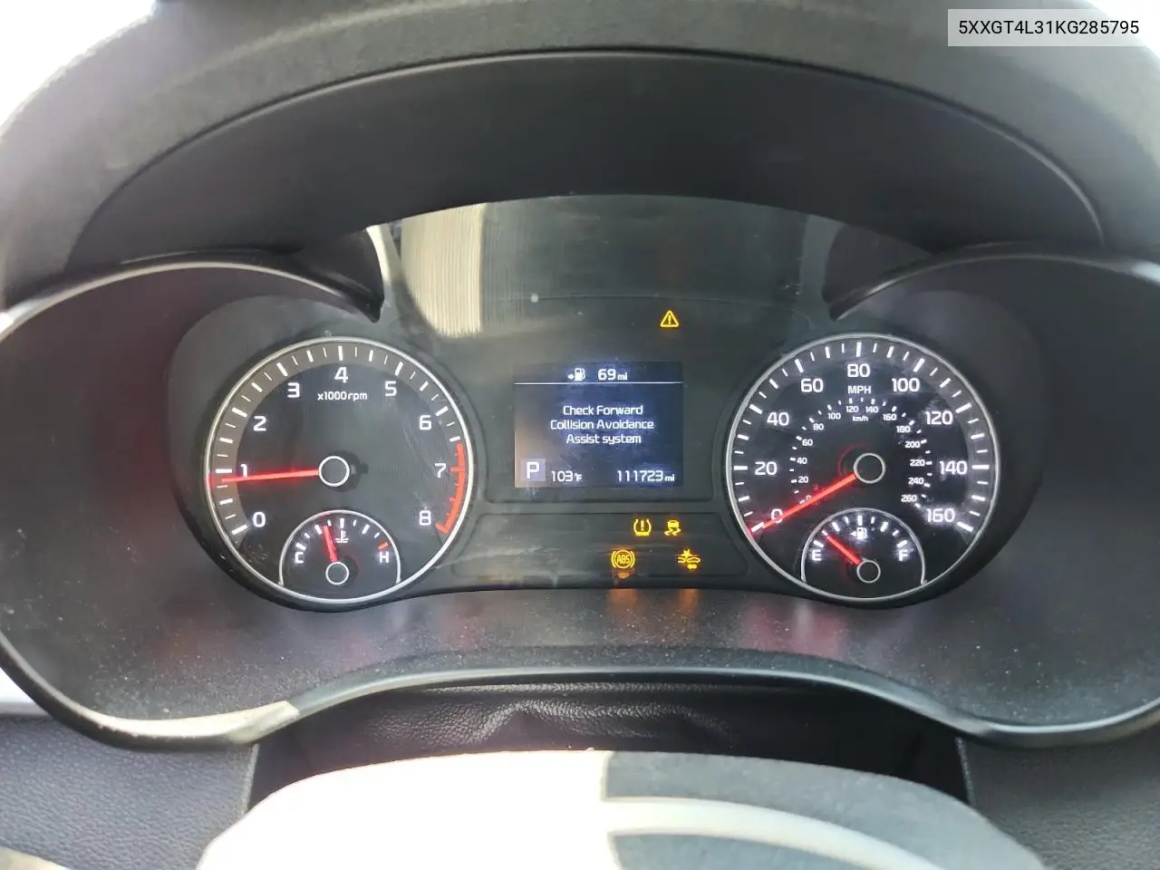 2019 Kia Optima Lx VIN: 5XXGT4L31KG285795 Lot: 62503315