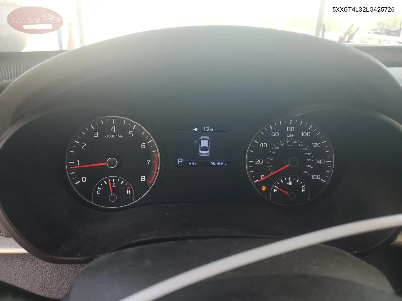 2020 Kia Optima Lx VIN: 5XXGT4L32LG425726 Lot: 53568895