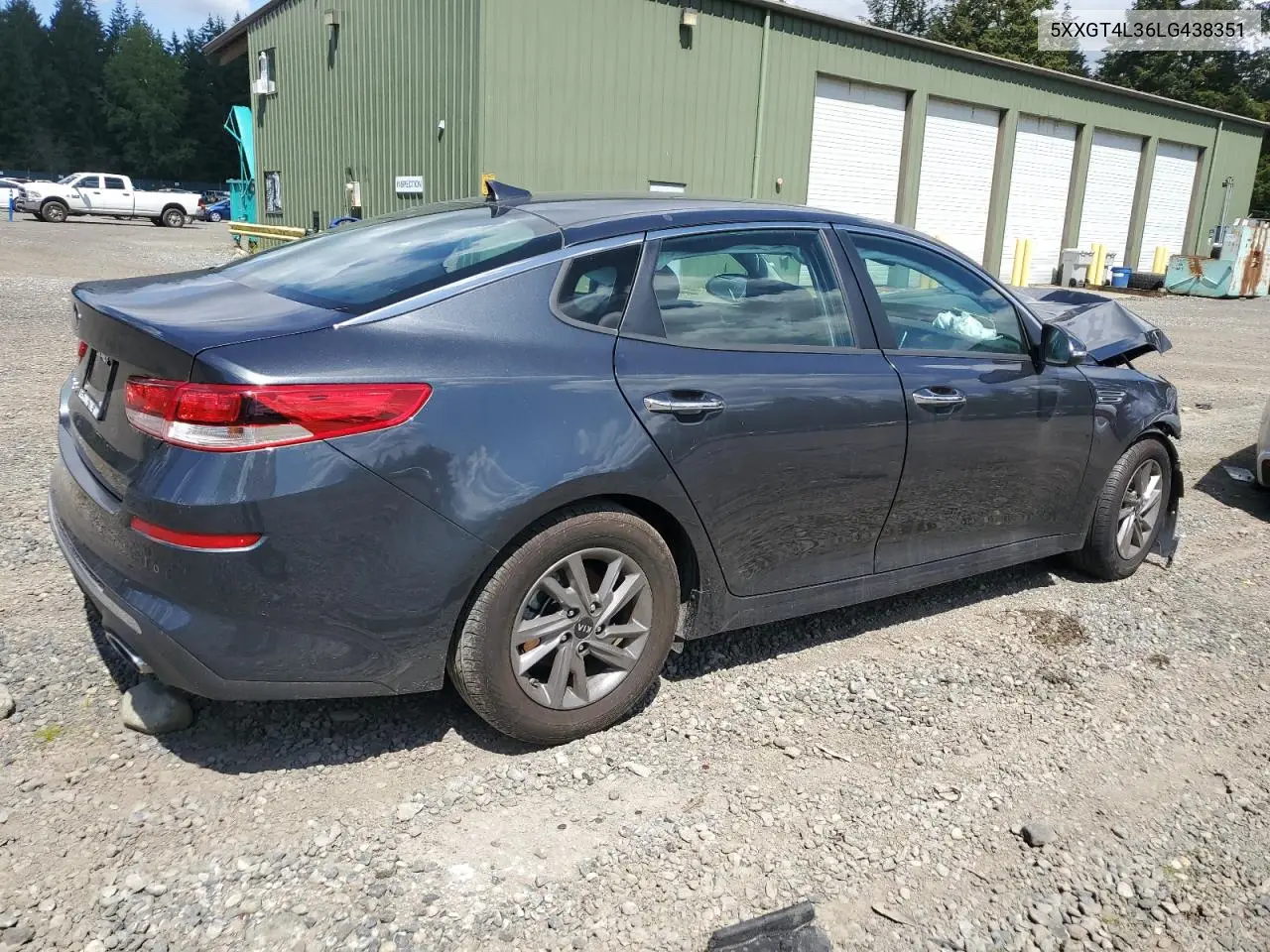 2020 Kia Optima Lx VIN: 5XXGT4L36LG438351 Lot: 55324805